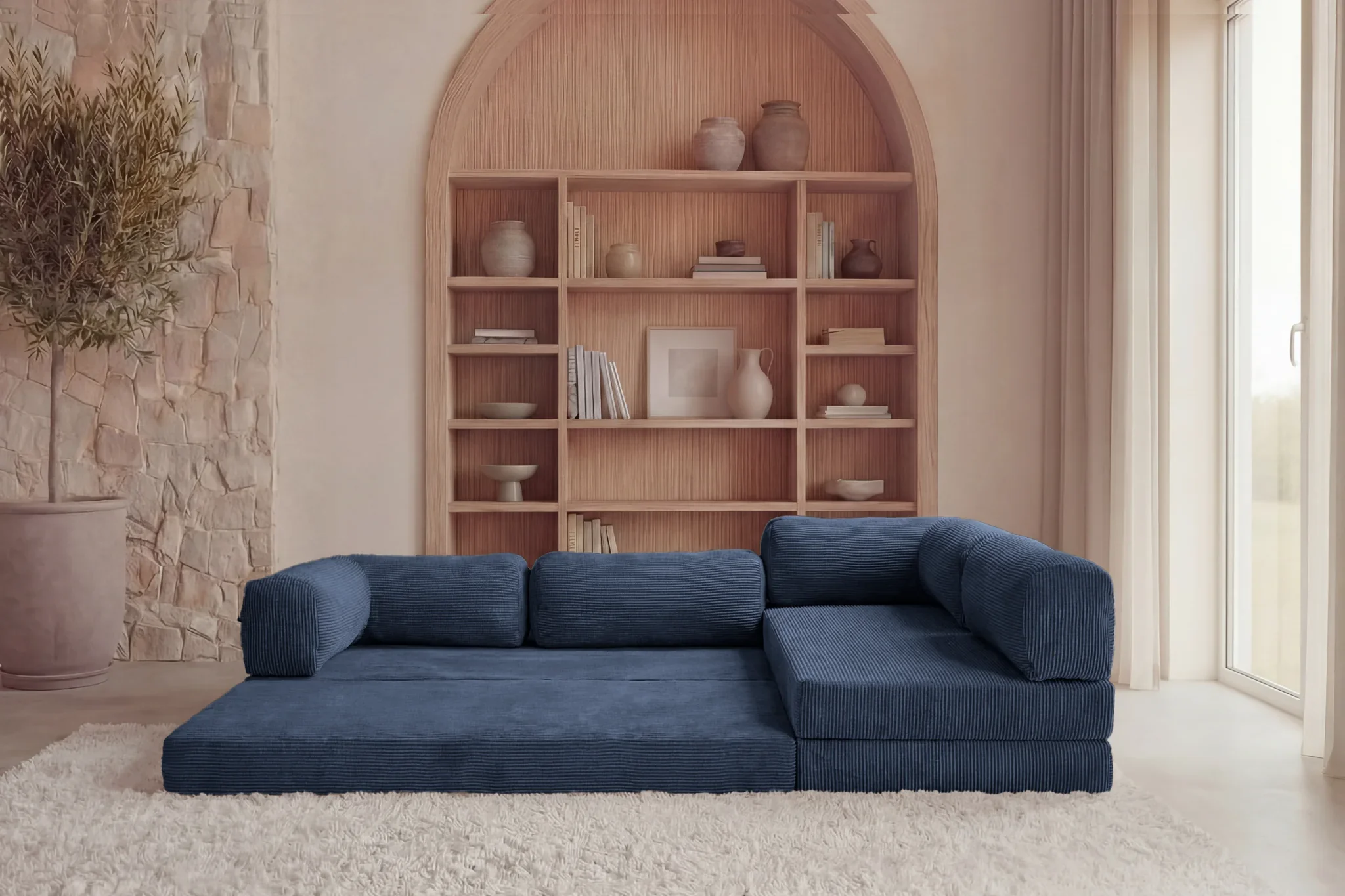 Canapé - Angle Droit - Cosima - Velours Côtelé - Image 36