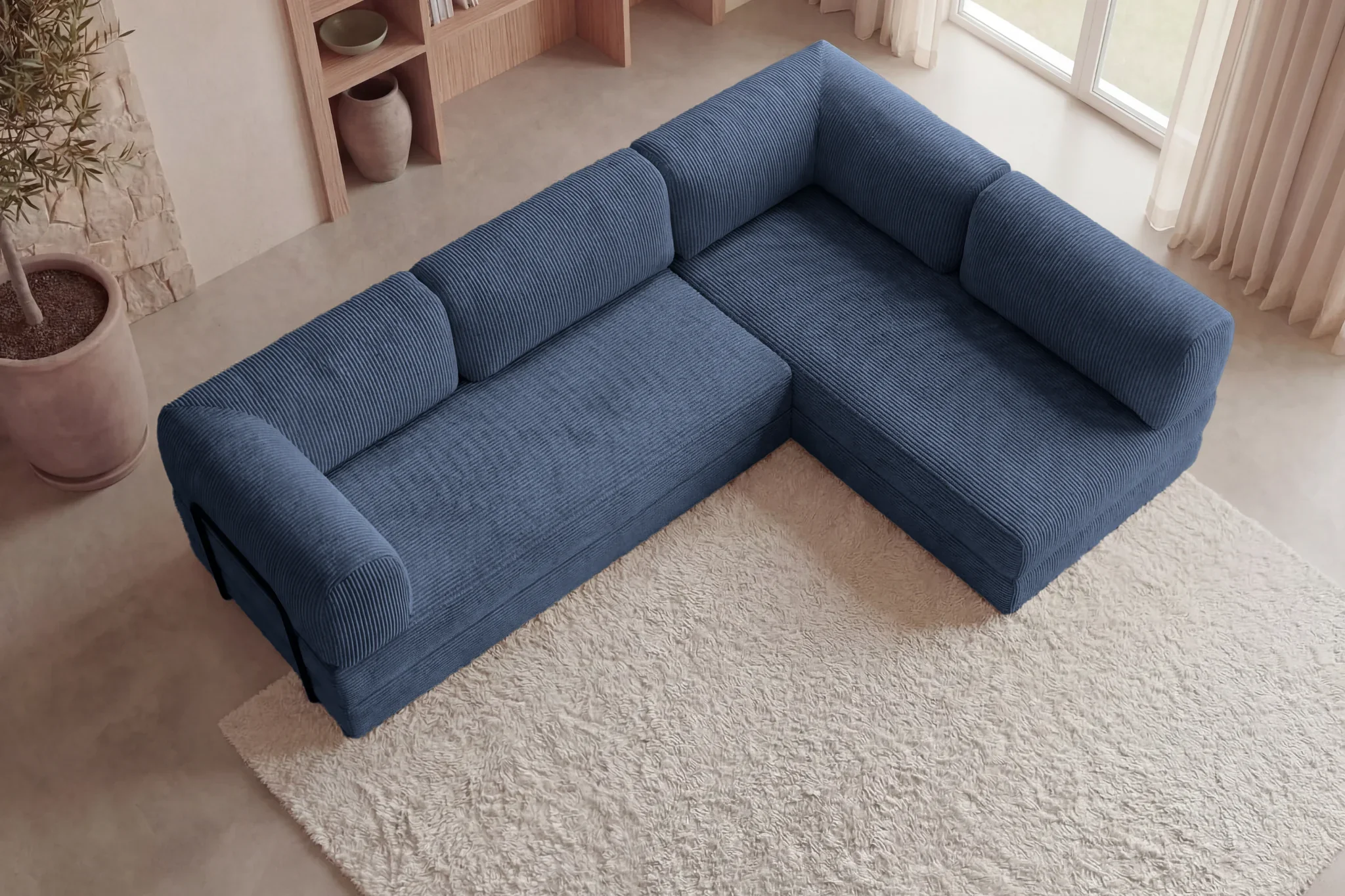 Canapé - Angle Droit - Cosima - Velours Côtelé - Image 37