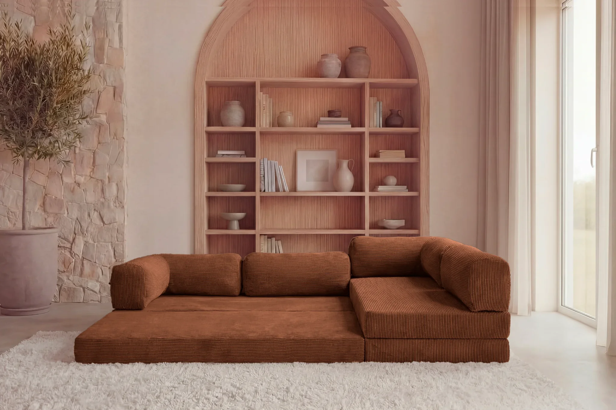Canapé - Angle Droit - Cosima - Velours Côtelé - Image 6