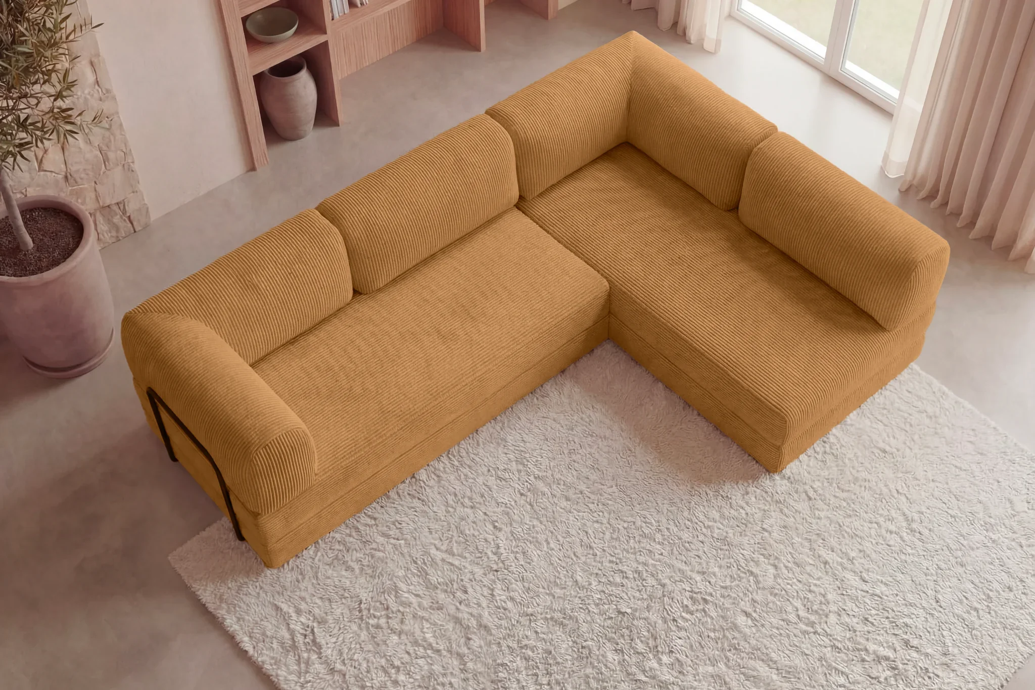 Canapé - Angle Droit - Cosima - Velours Côtelé - Image 67