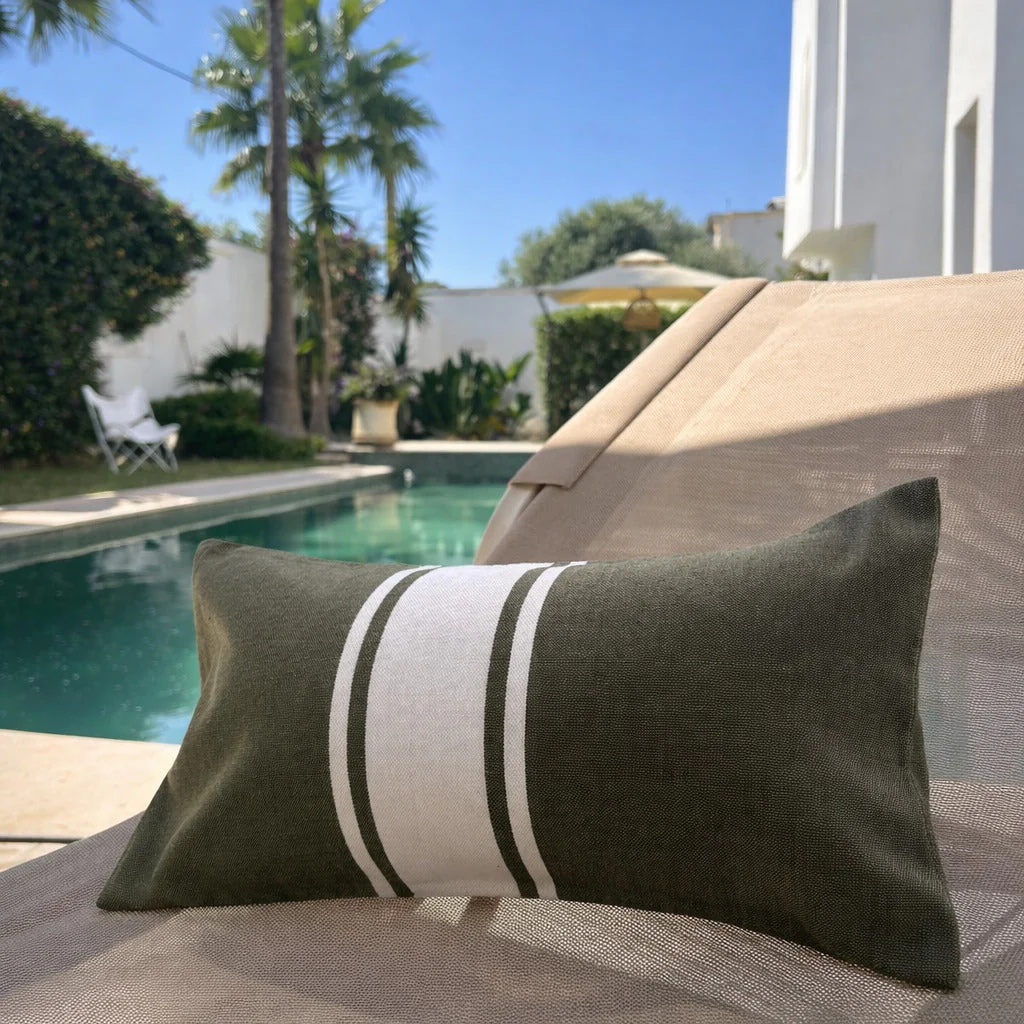 Coussin De Plage - Coton - Vert Kaki - St Tropez - Image 3
