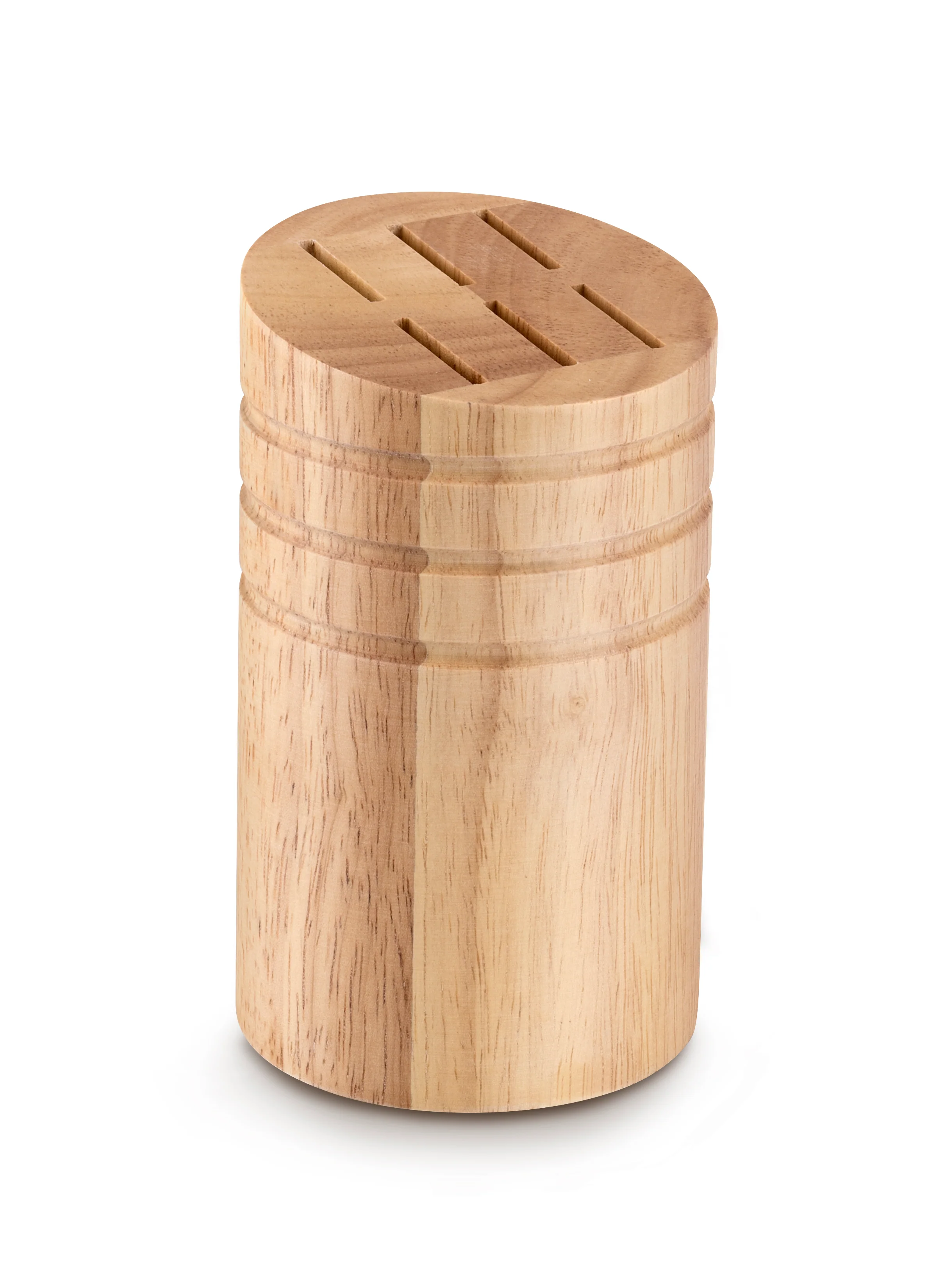 Bloc À Couteaux Hevea Vide + 6 Empreintes De Couteaux À Steak - Bois - Image 2
