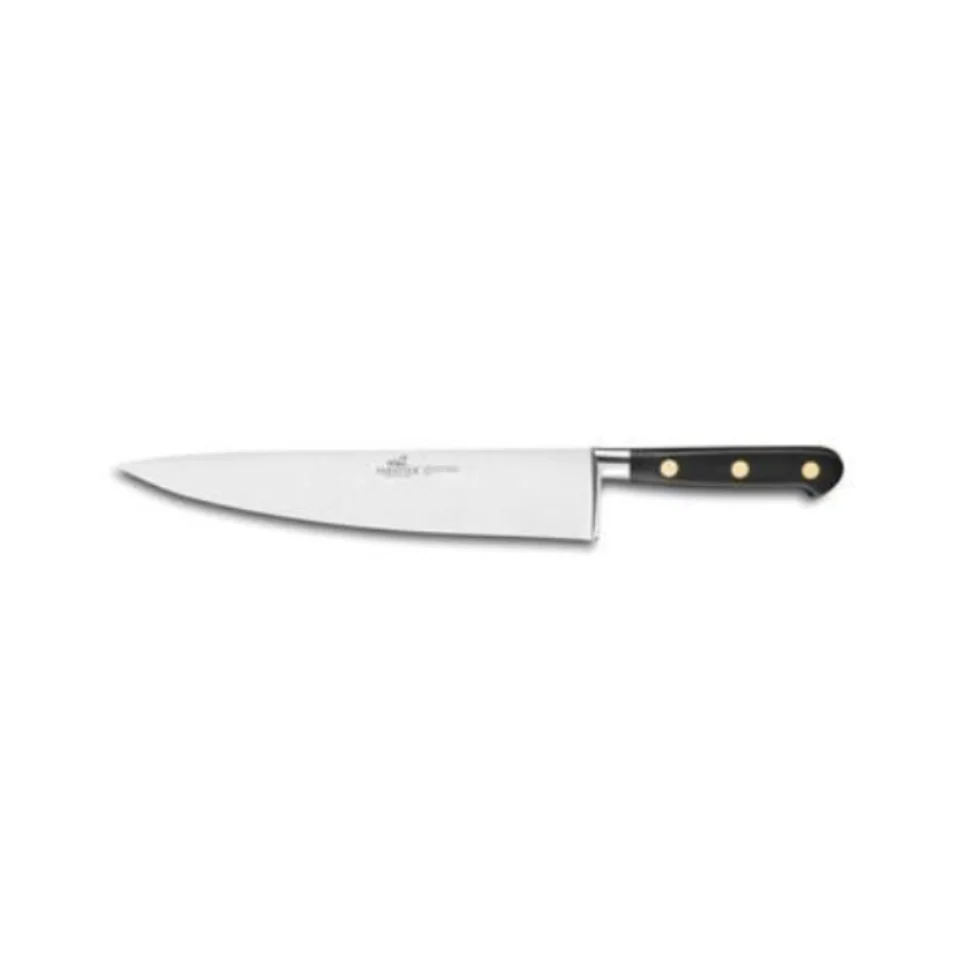 Couteau Chef Ideal 100% Forgé - - Lame Carbone Et Rivets En Laiton - Gris - Image 2