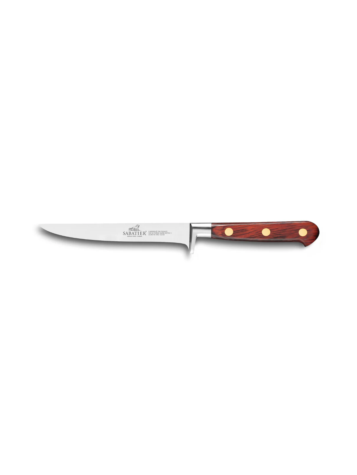 Couteau À Désosser Ideal Saveur 100% Forgé - - Lame Inox Et Flexible Et Rivets En Laiton - Bois - Image 2
