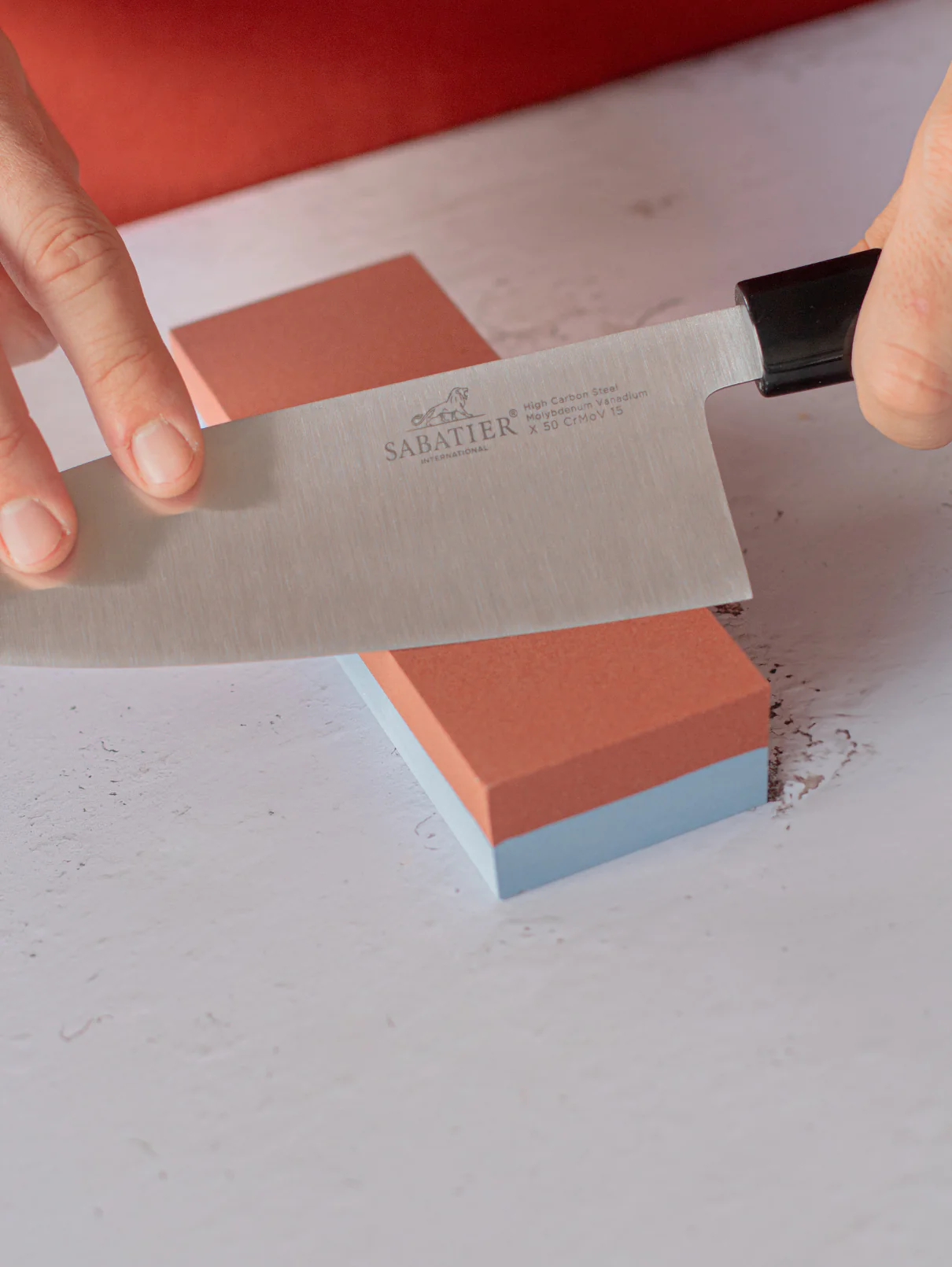 Pierre À Aiguiser Japonaise 240/800 - Bleu & Rose - Image 3