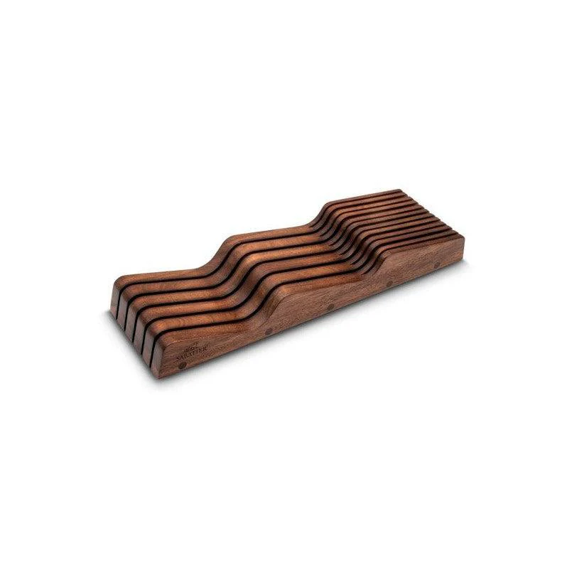 Range-Couteaux En Acacia Foncé - Image 3