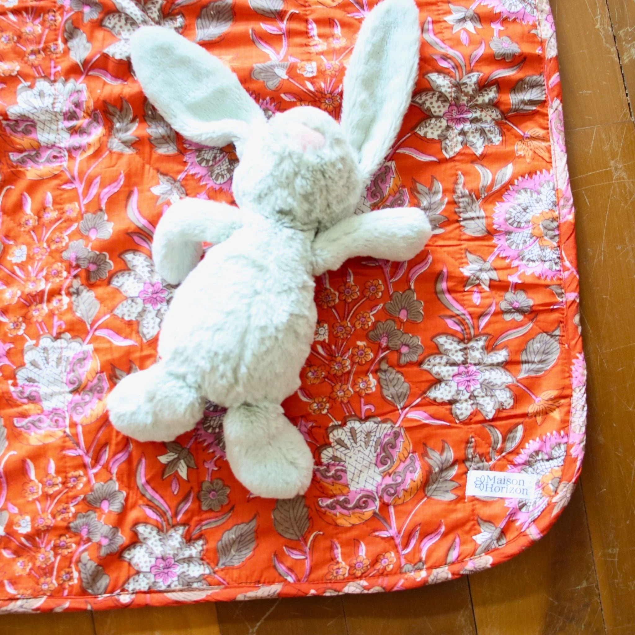 Couverture Bébé Ou Plaid Nur - Tangerine Floral - Image 2
