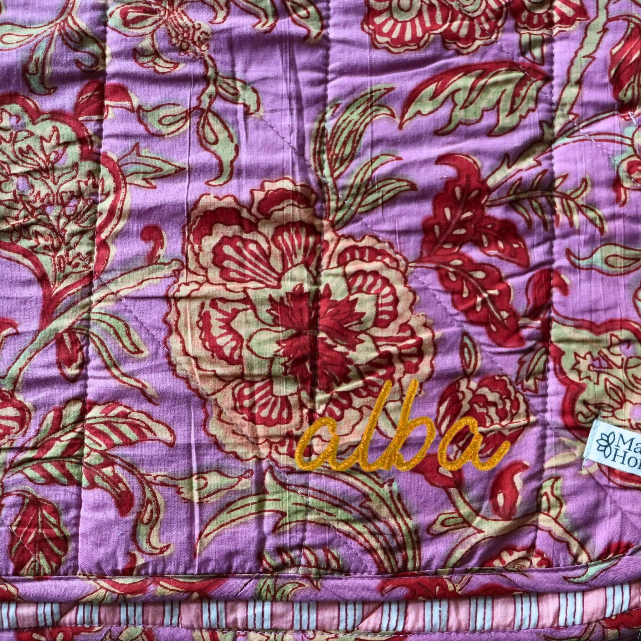 Couverture Bébé Ou Plaid Nur - Violet Pastel - Image 2