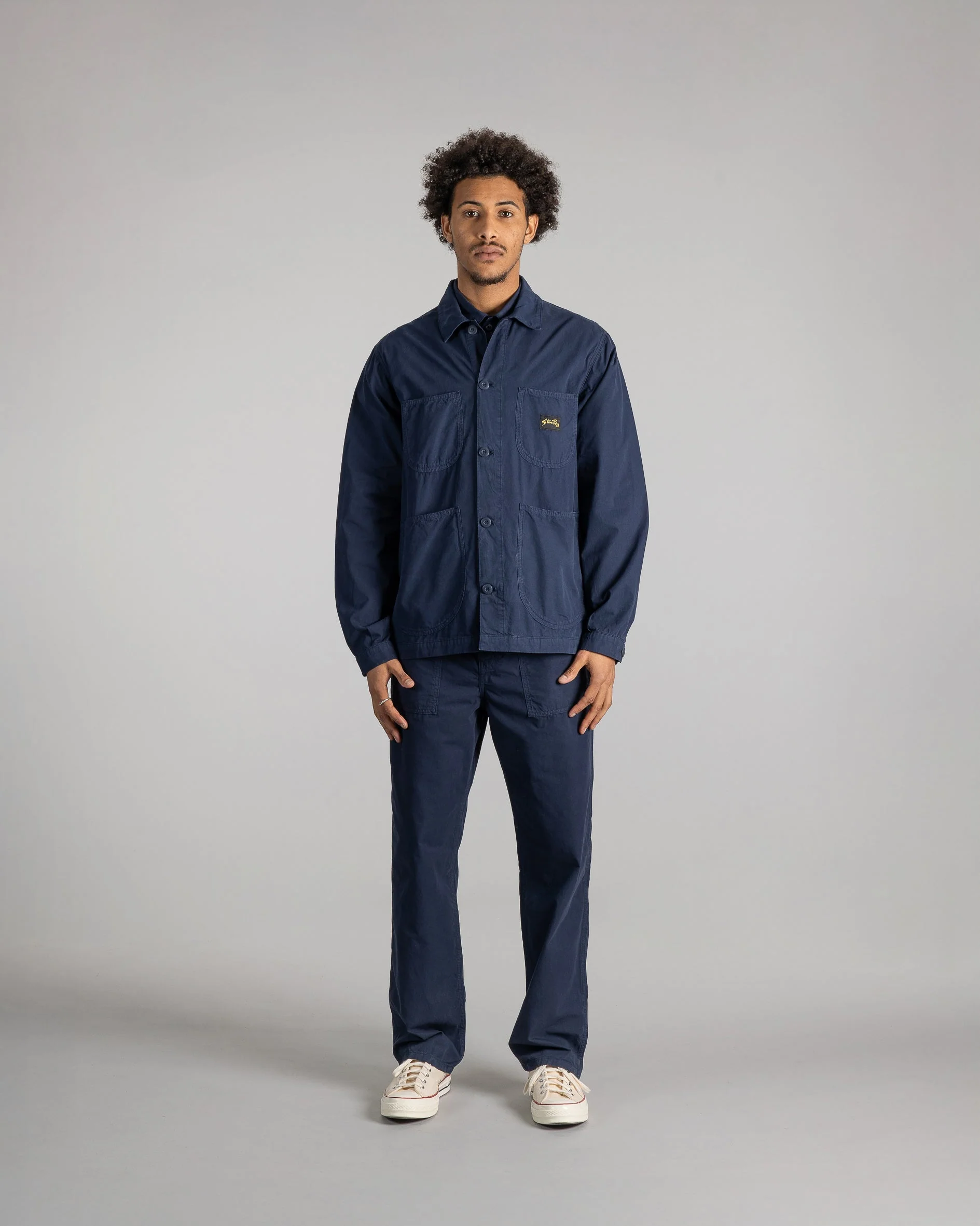 Coverall Jacket - Navy Poplin - Image 3