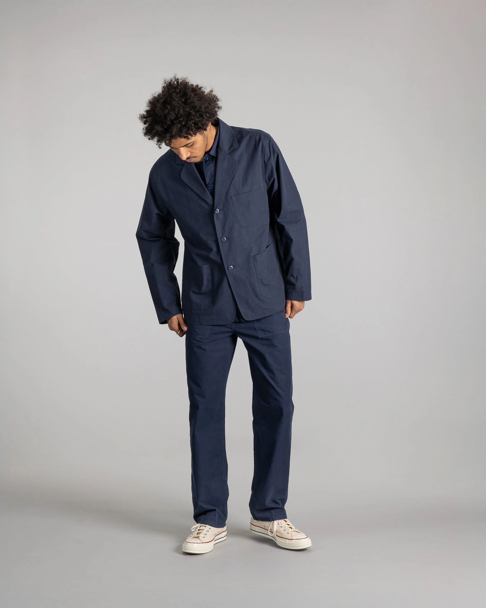 Coverall Jacket - Navy Poplin - Image 6