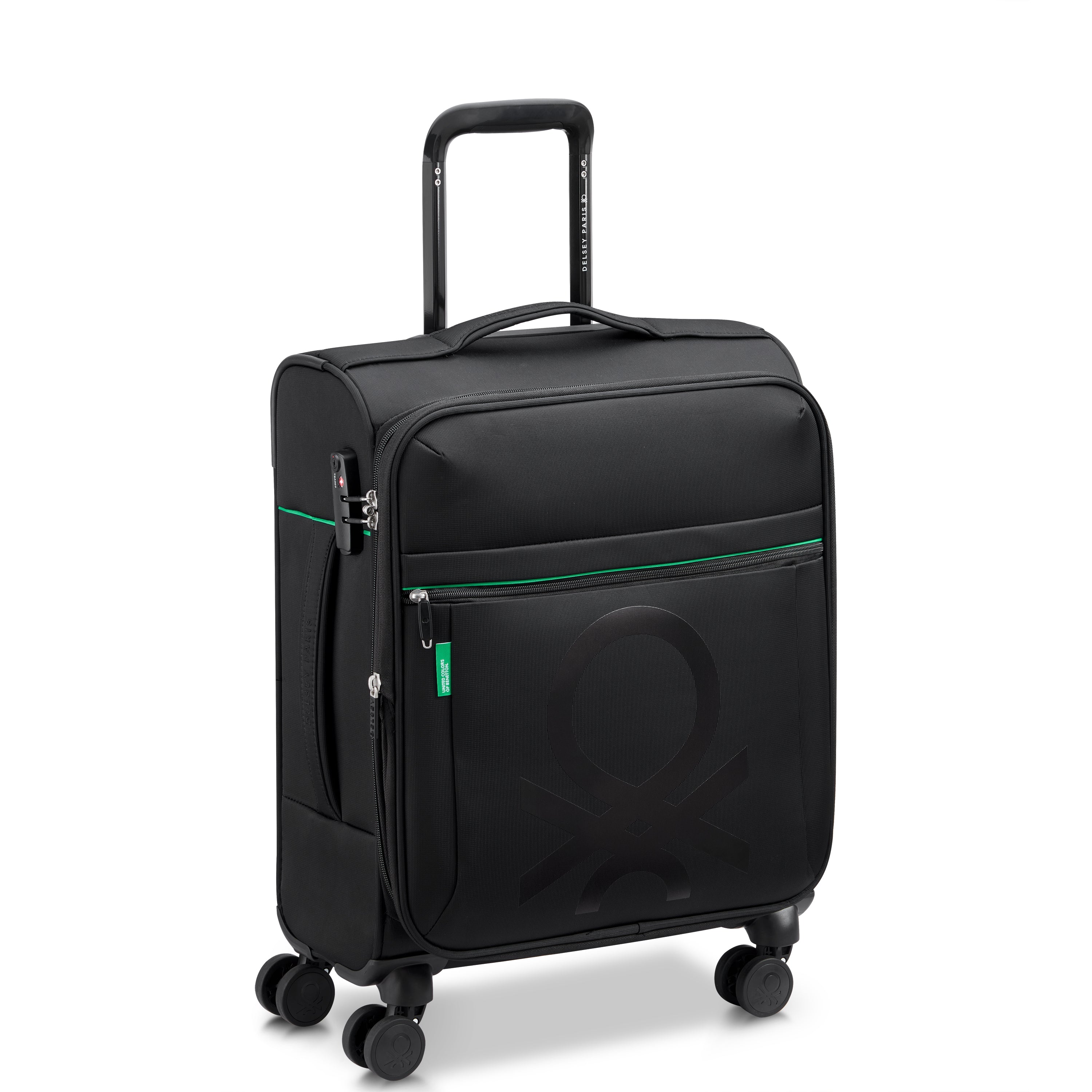 Valise Trolley Petite Color Block - Noir - Image 3