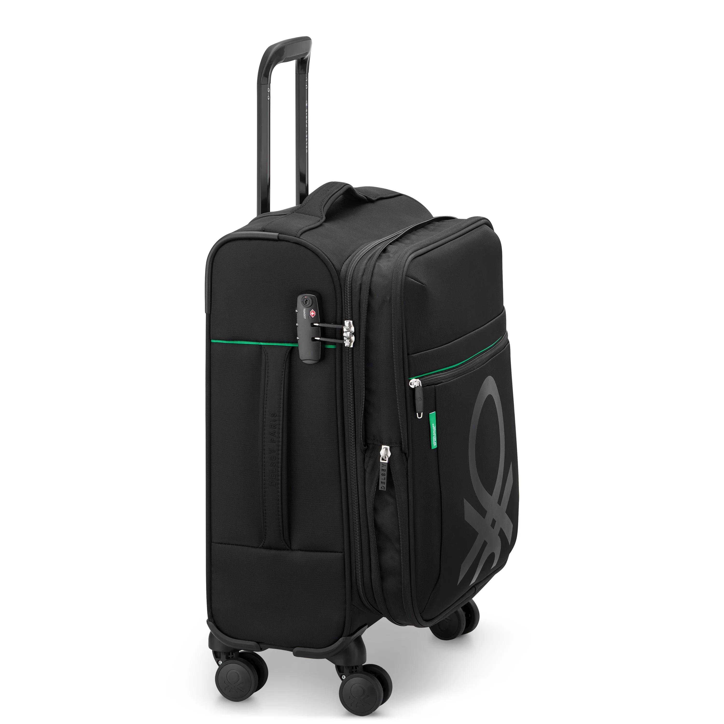 Valise Trolley Petite Color Block - Noir - Image 5