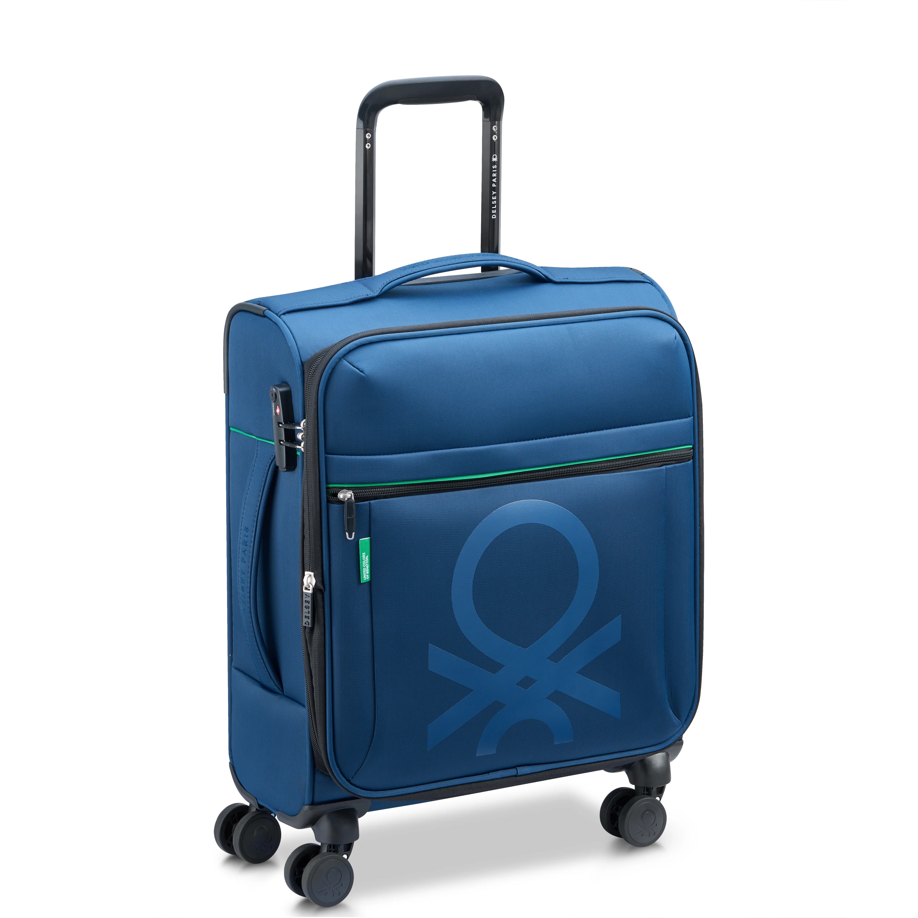 Valise Trolley Petite Color Block - Bleu Marine - Image 3