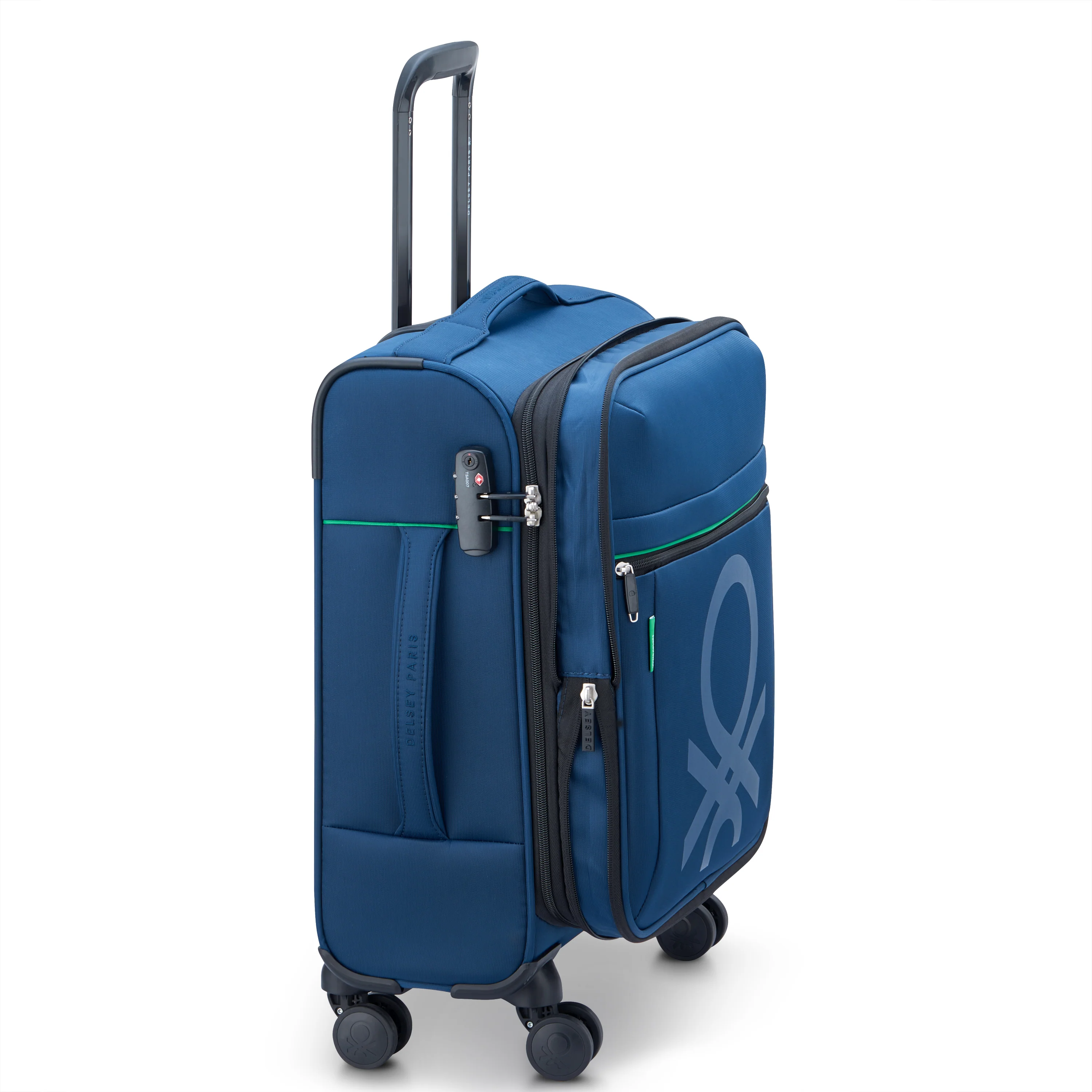 Valise Trolley Petite Color Block - Bleu Marine - Image 5