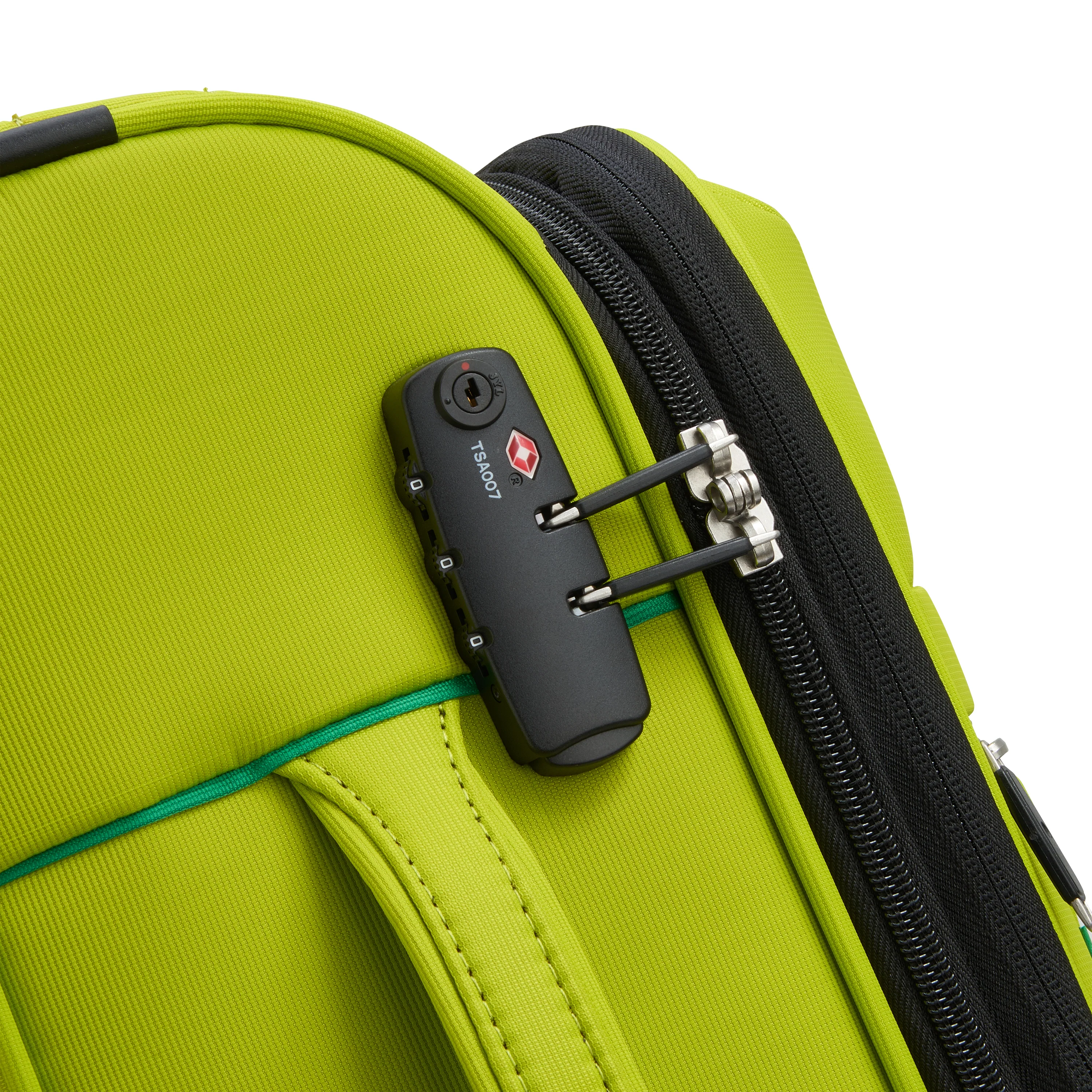 Valise Trolley Petite Color Block - Citron Vert - Image 2