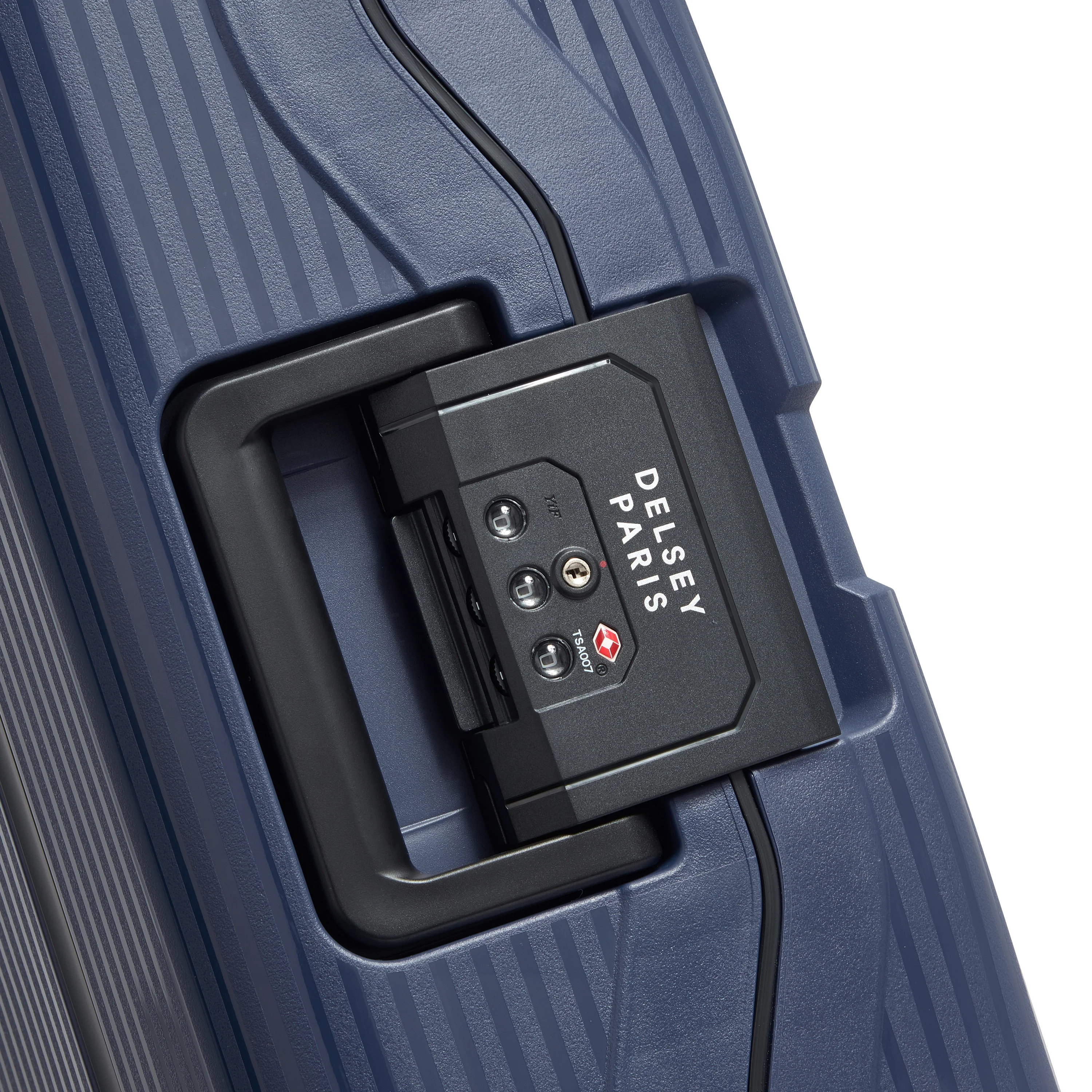 Valise Trolley Petite Color Block Hardside - Bleu Marine - Image 4