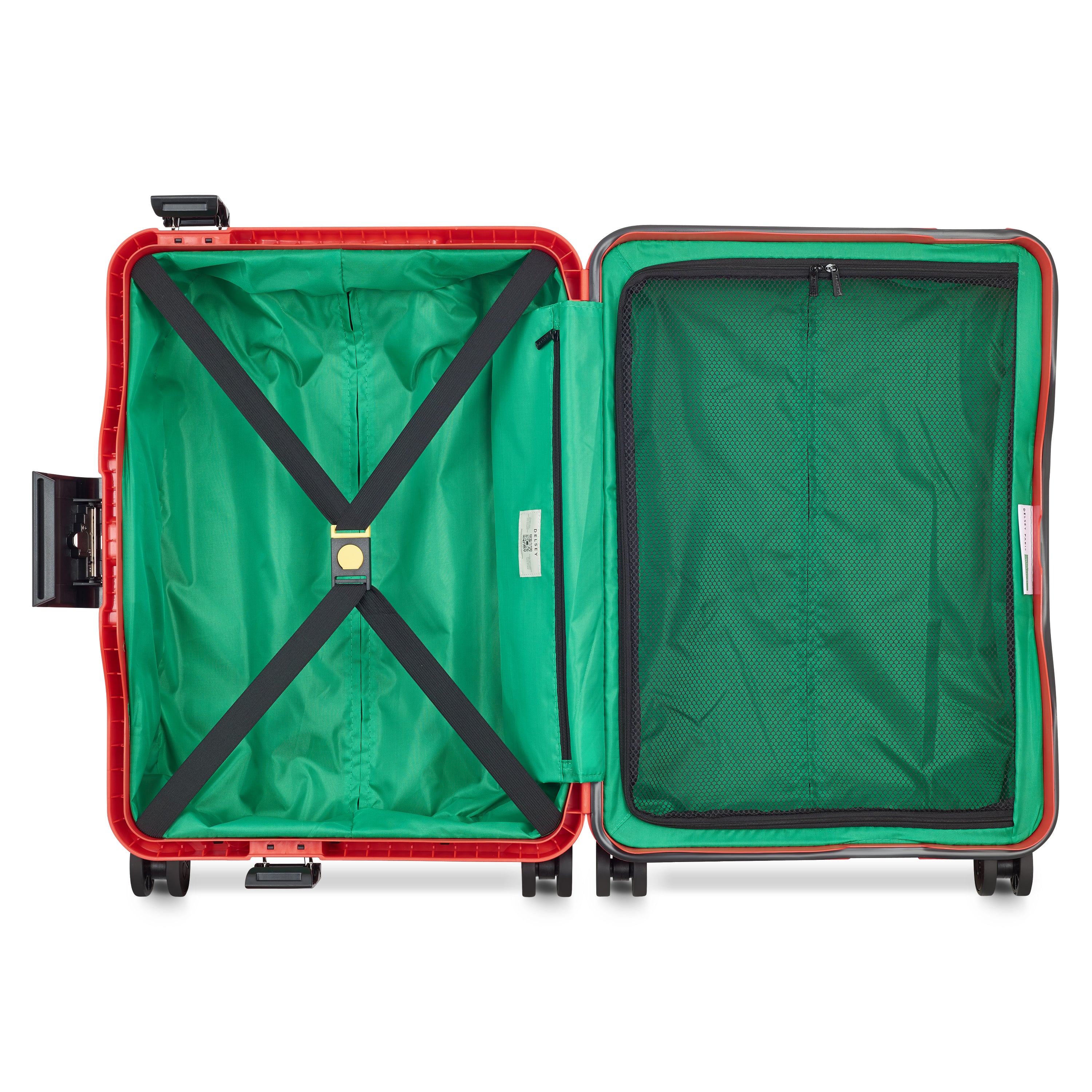Valise Trolley Petite Color Block Hardside - Rouge - Image 4