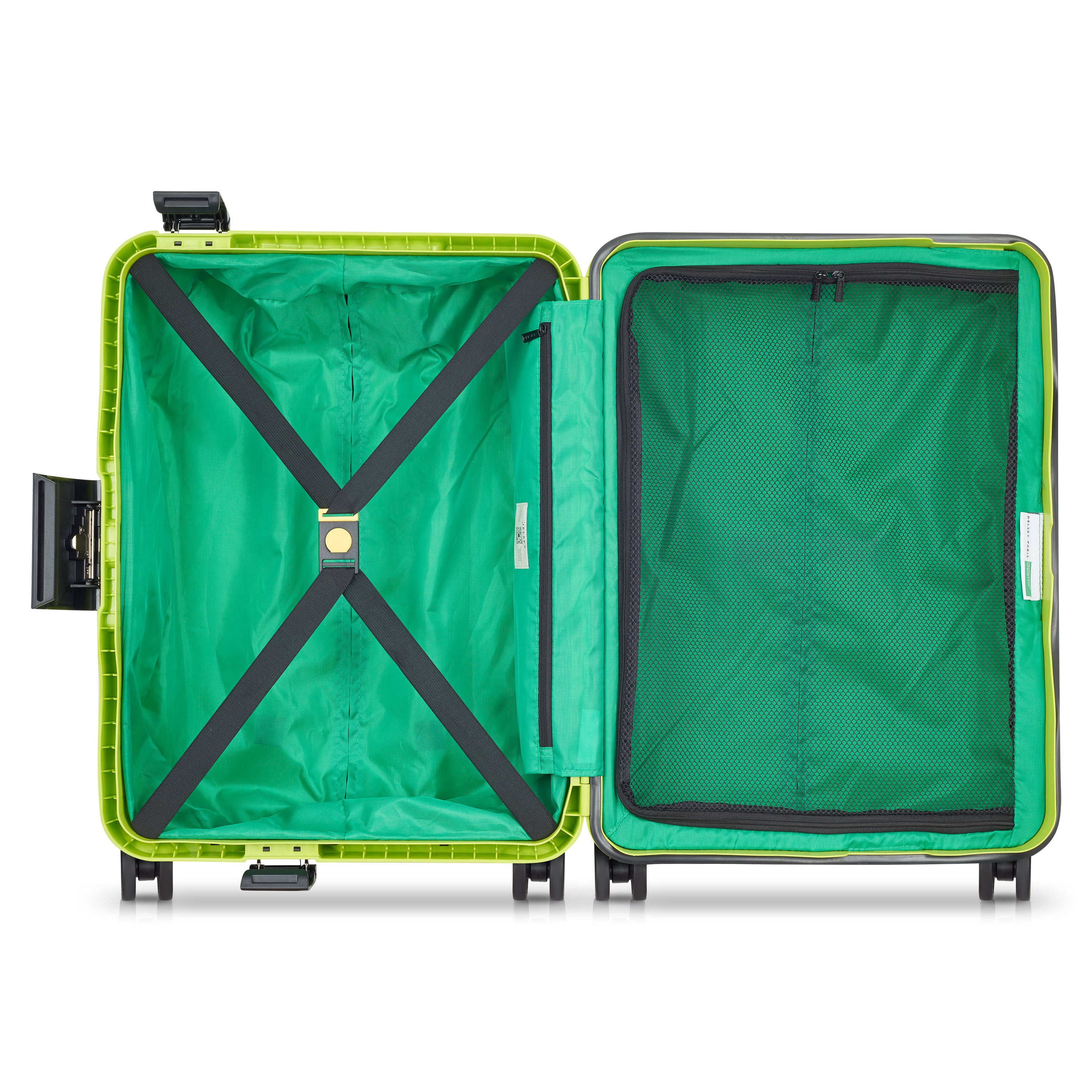 Valise Trolley Petite Color Block Hardside - Citron Vert - Image 5