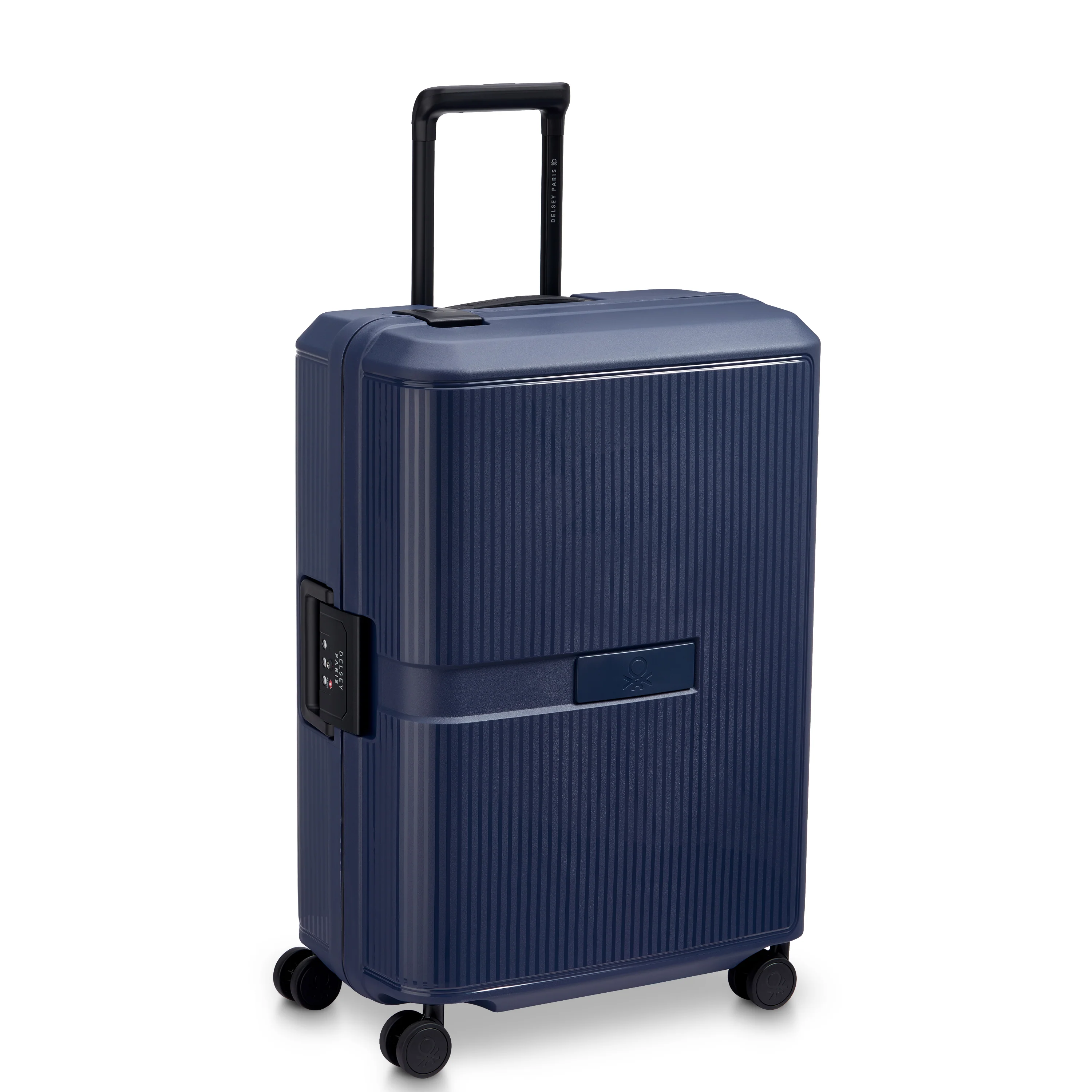 Valise Trolley Moyenne Color Block Hardside - Bleu Marine - Image 2