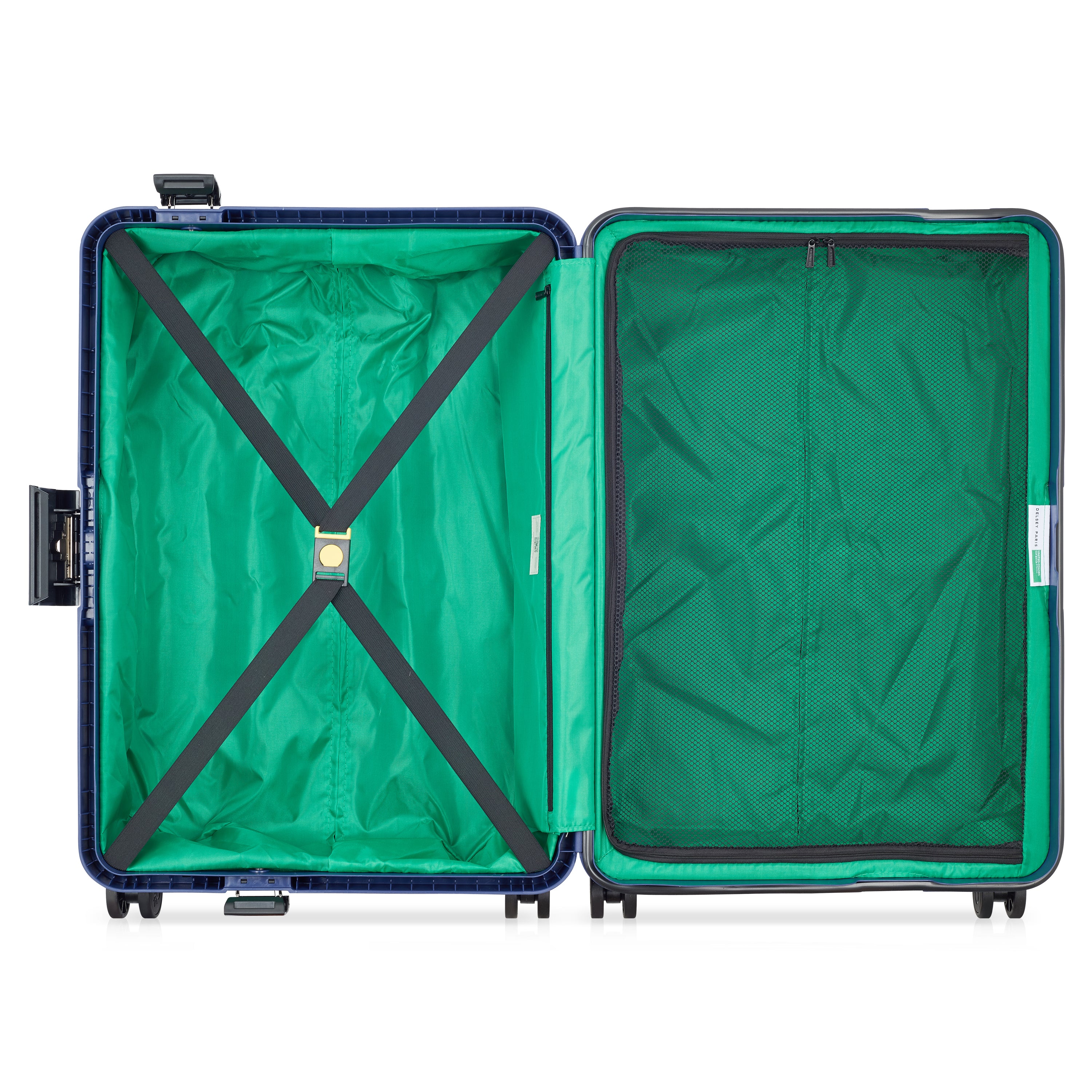 Valise Trolley Moyenne Color Block Hardside - Bleu Marine - Image 4