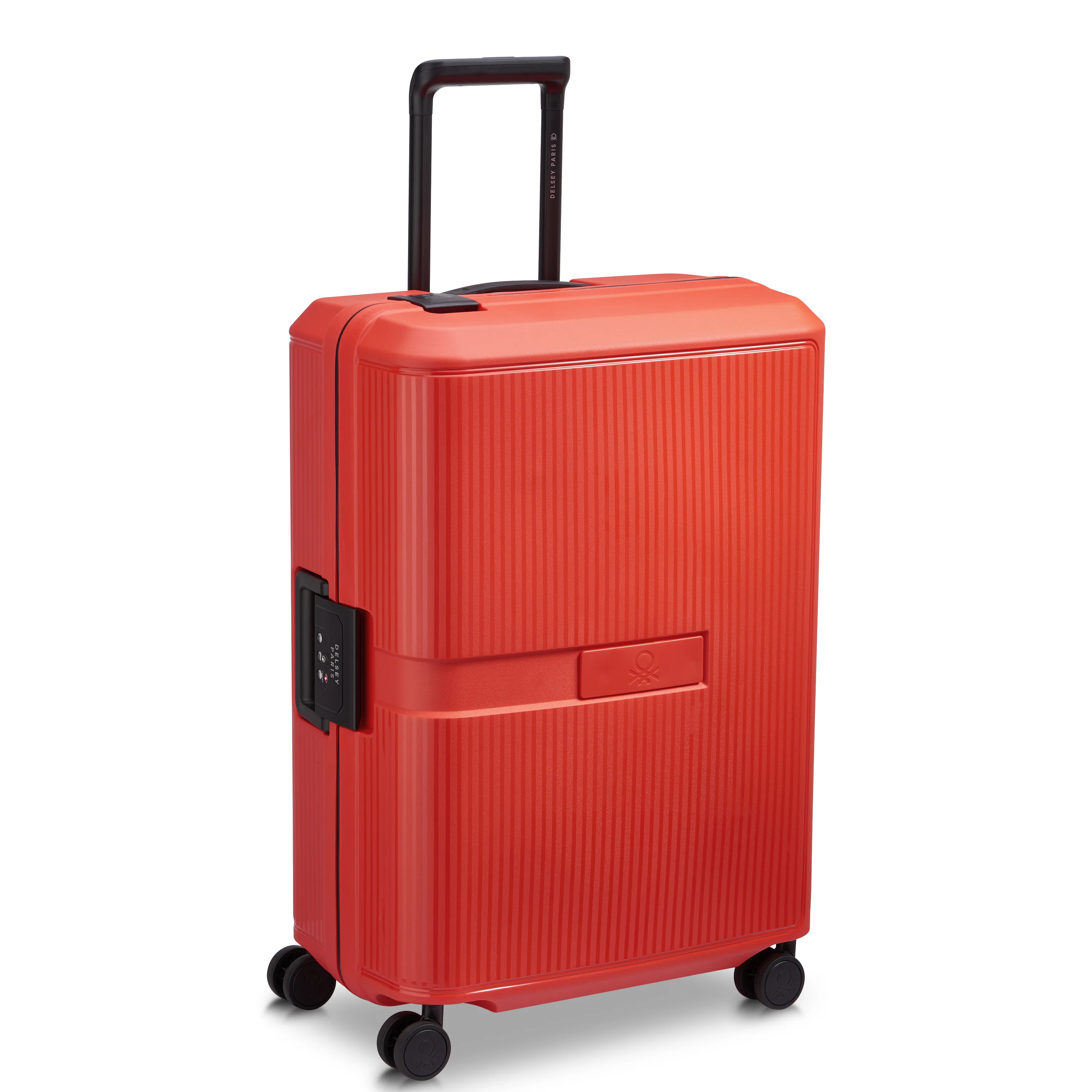 Valise Trolley Moyenne Color Block Hardside - Rouge - Image 4