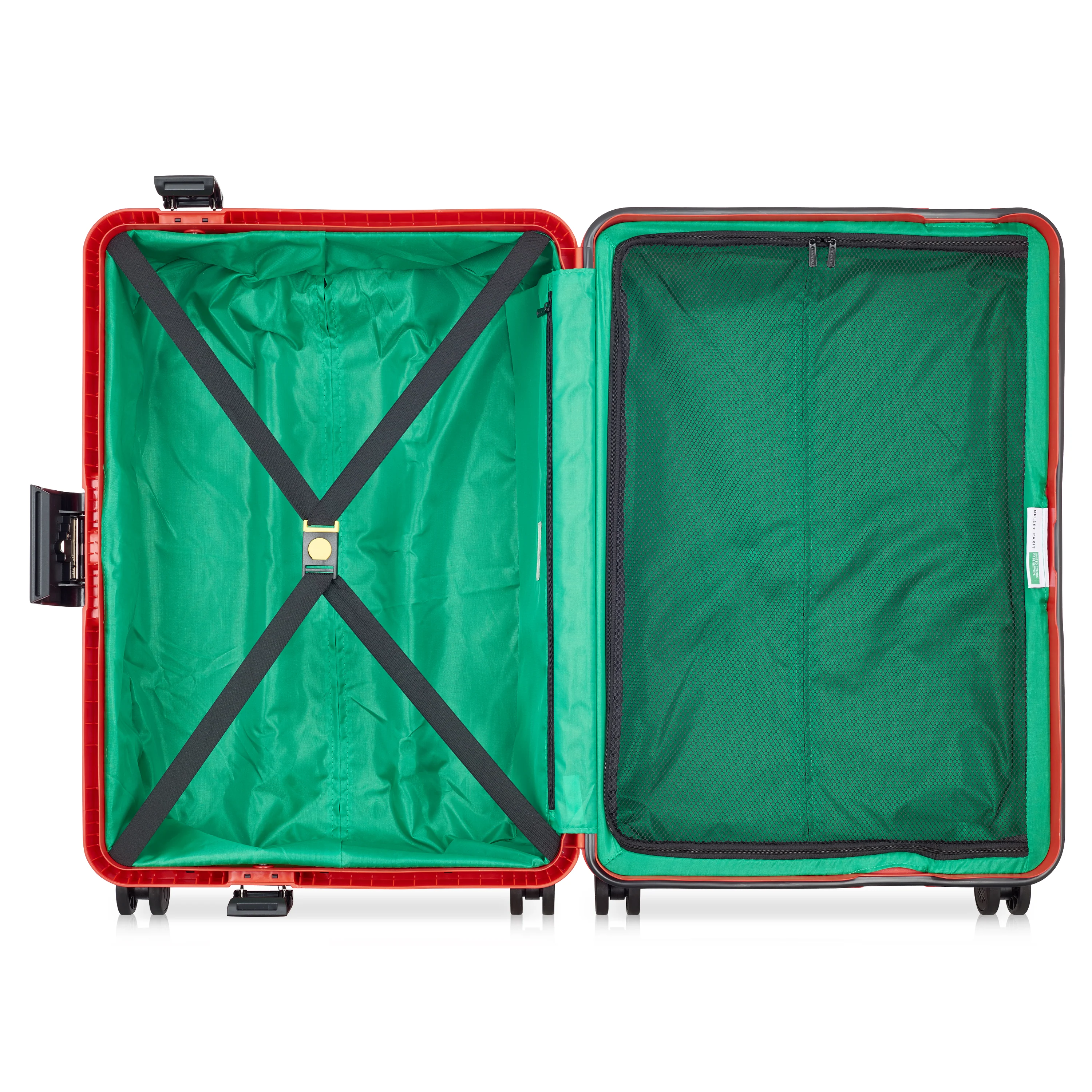 Valise Trolley Moyenne Color Block Hardside - Rouge - Image 6