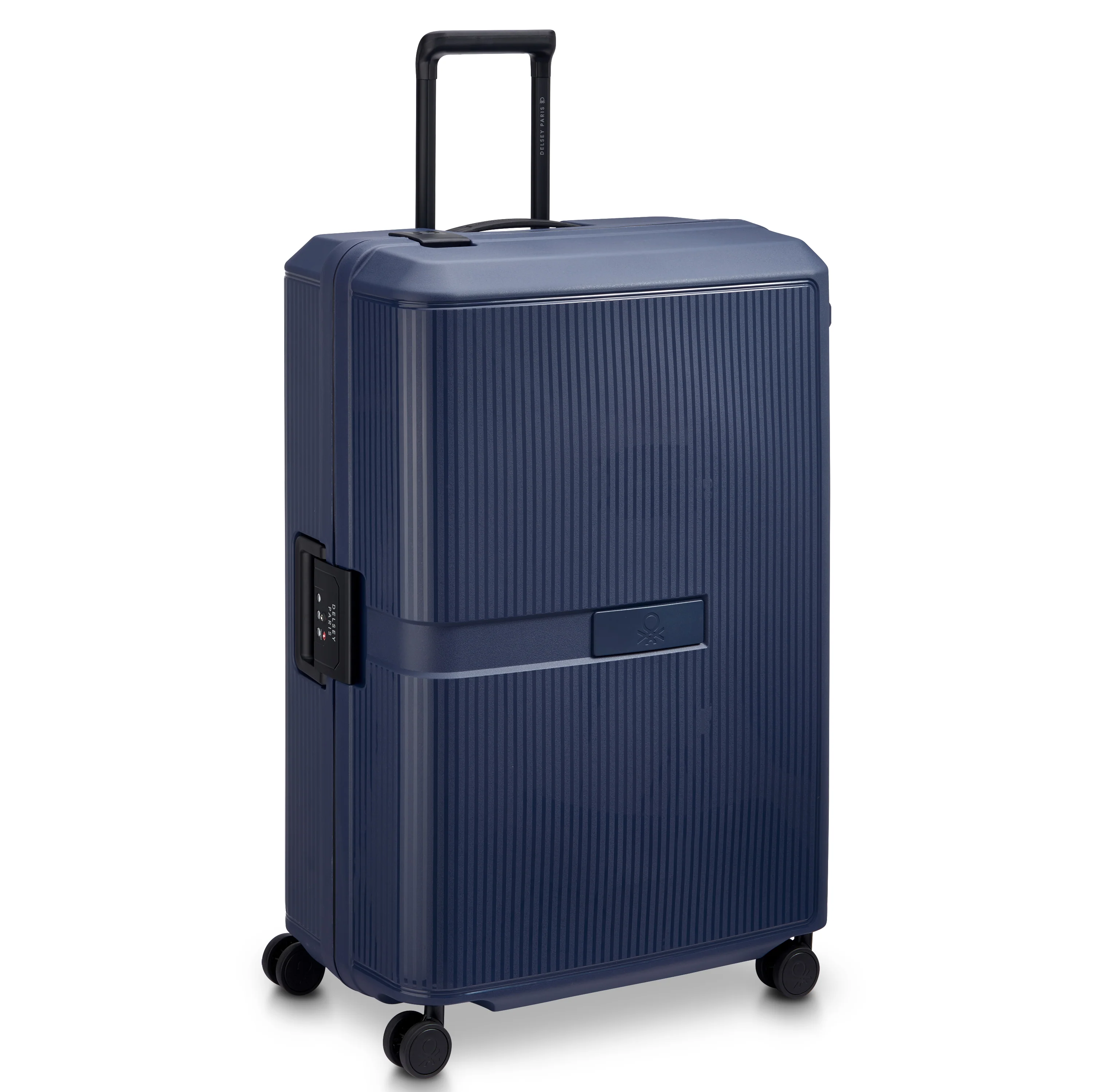 Valise Trolley Grande Color Block Hardside - Bleu Marine - Image 2