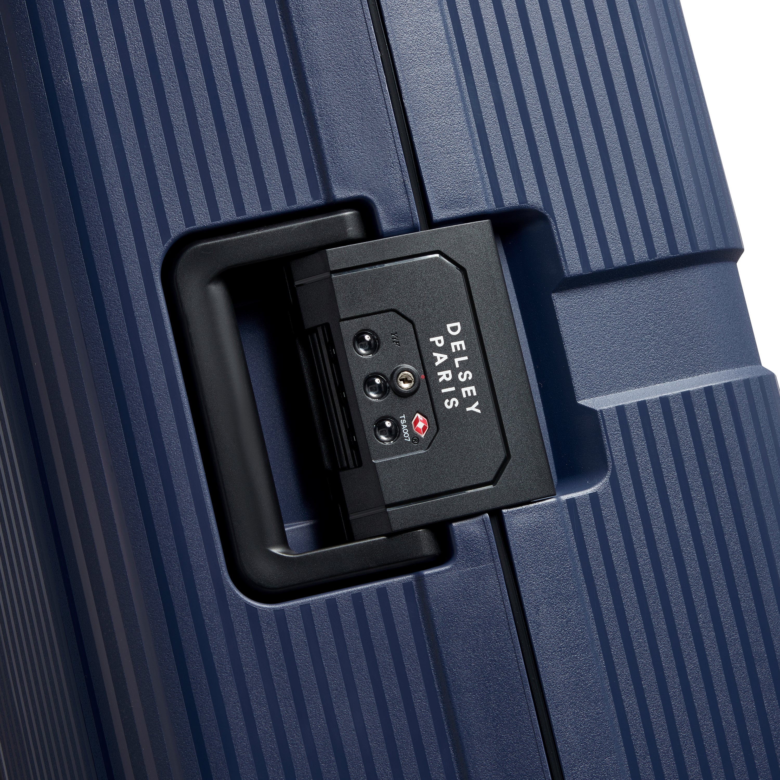Valise Trolley Grande Color Block Hardside - Bleu Marine - Image 7