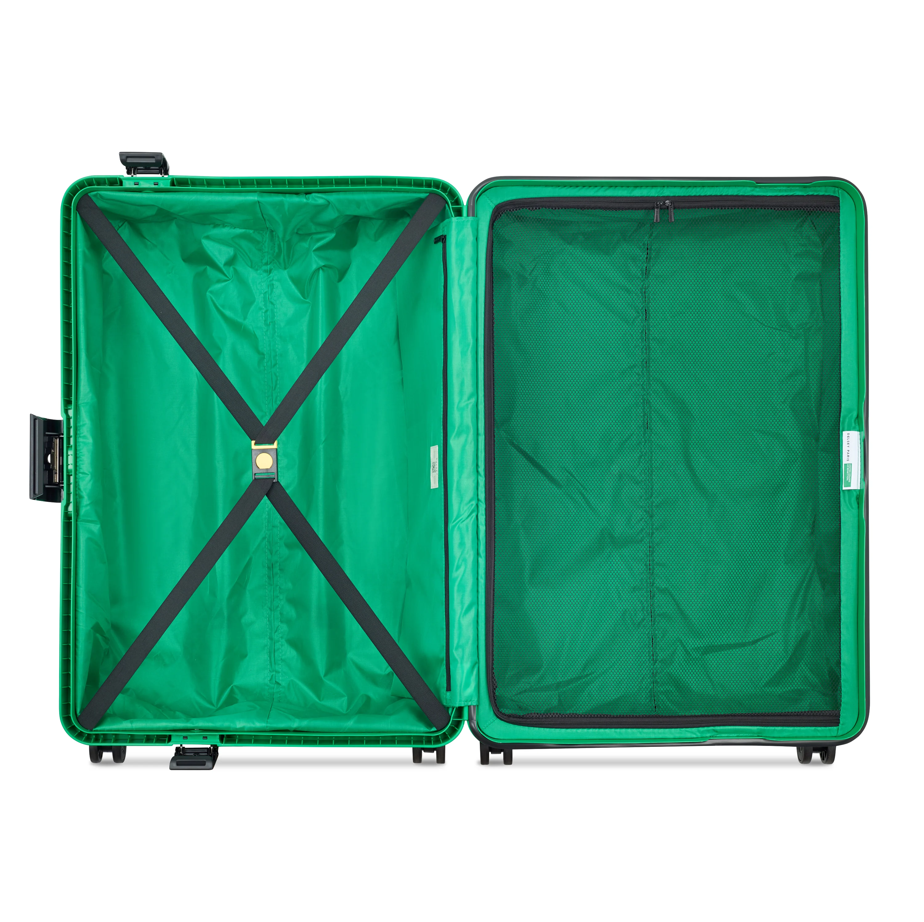 Valise Trolley Grande Color Block Hardside - Vert - Image 4