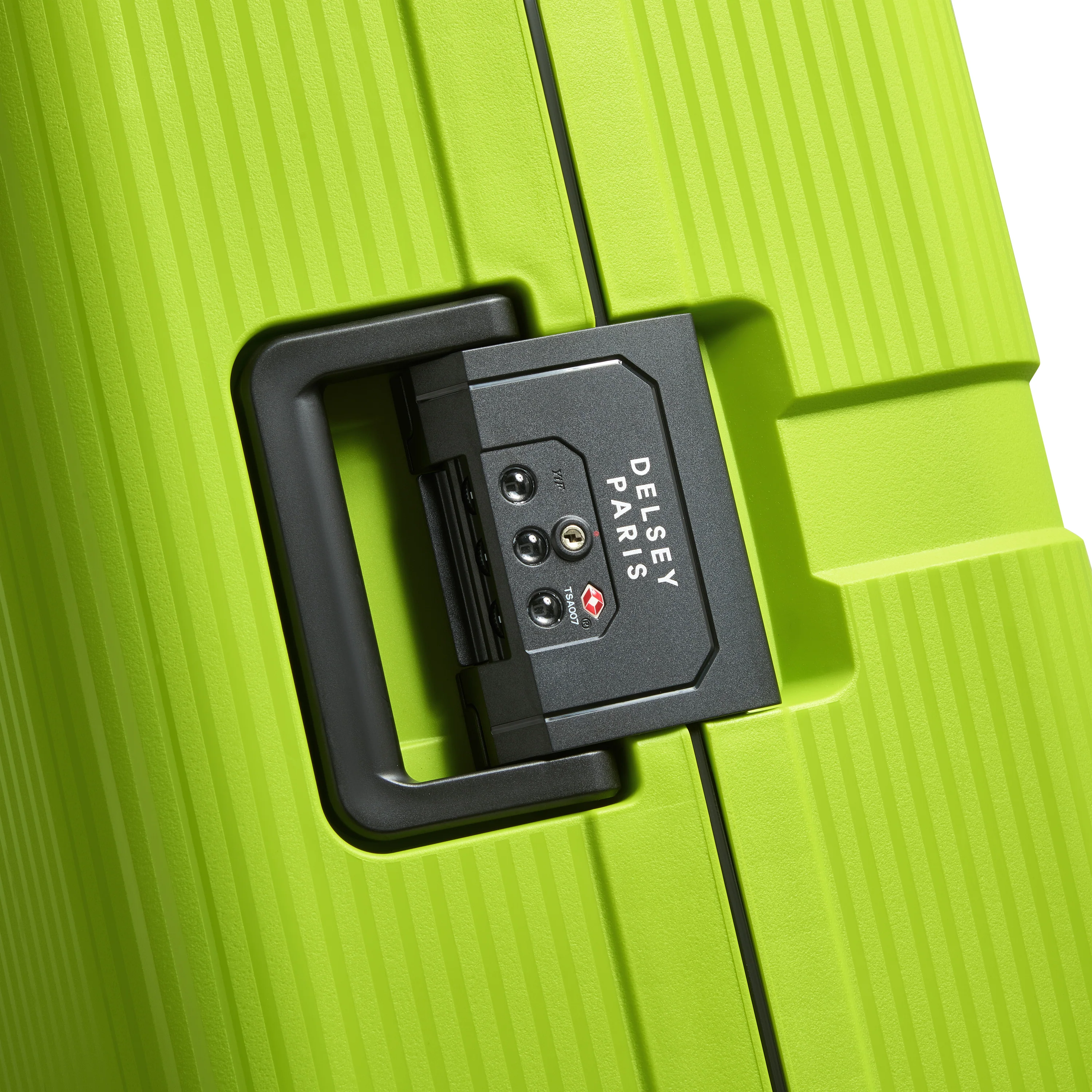 Valise Trolley Grande Color Block Hardside - Citron Vert - Image 3