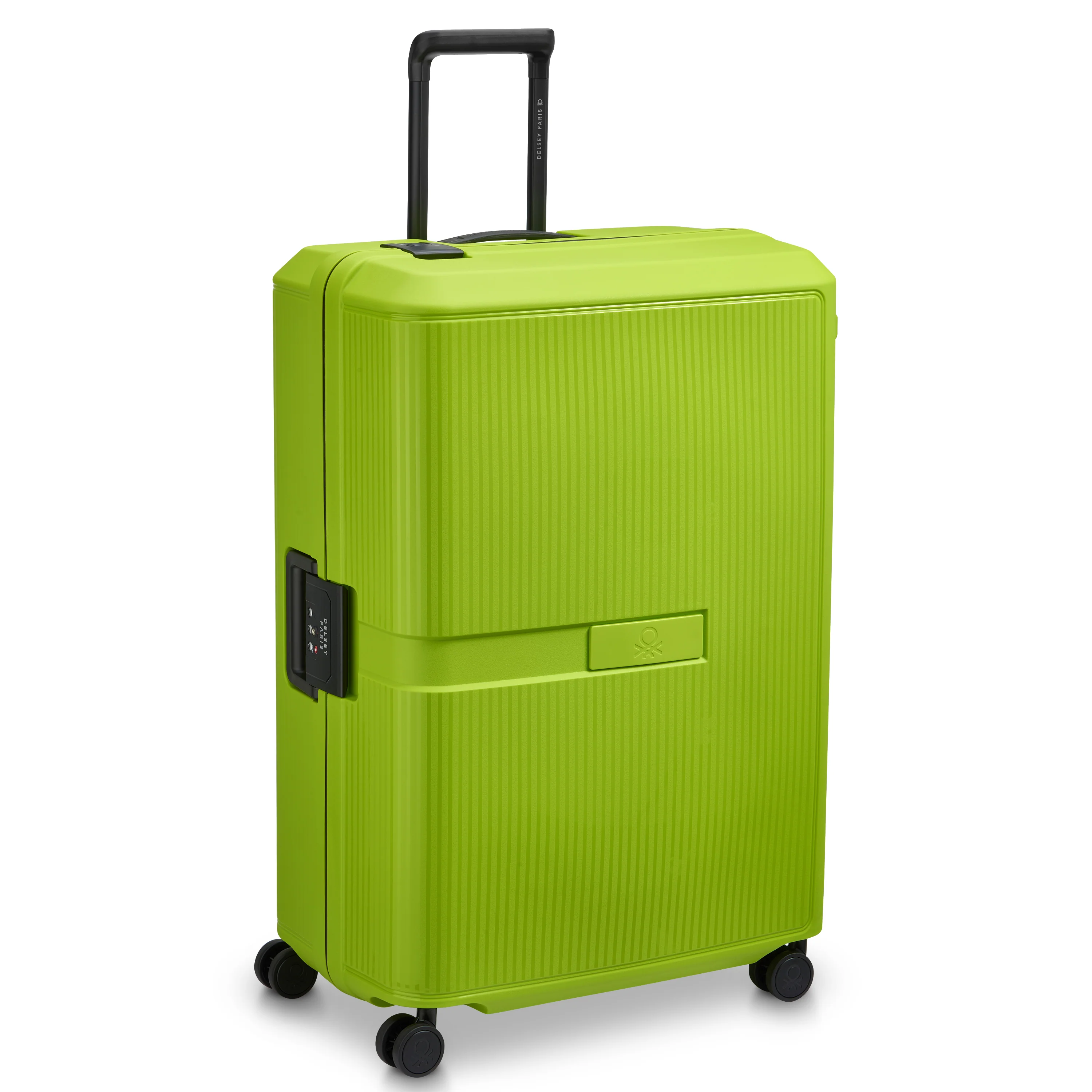 Valise Trolley Grande Color Block Hardside - Citron Vert - Image 5