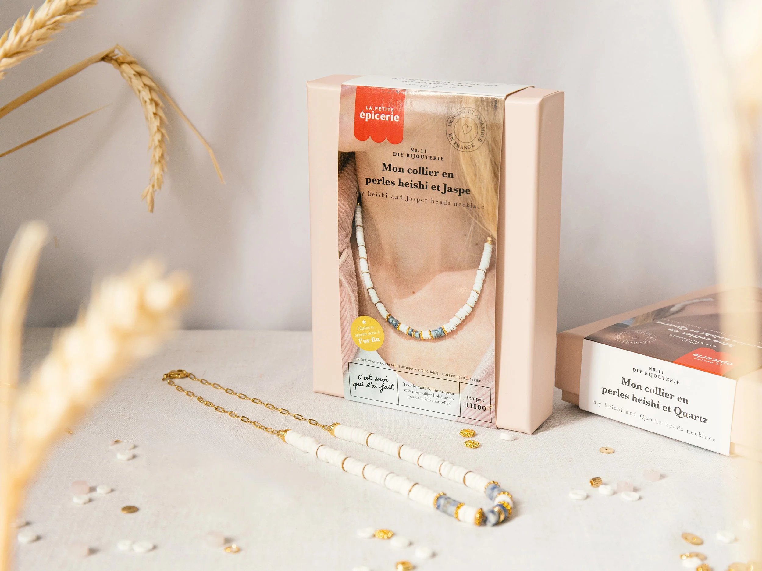 Kit Diy Bijouterie - Mon Collier En Perles Heishi Et Jaspe - Image 2