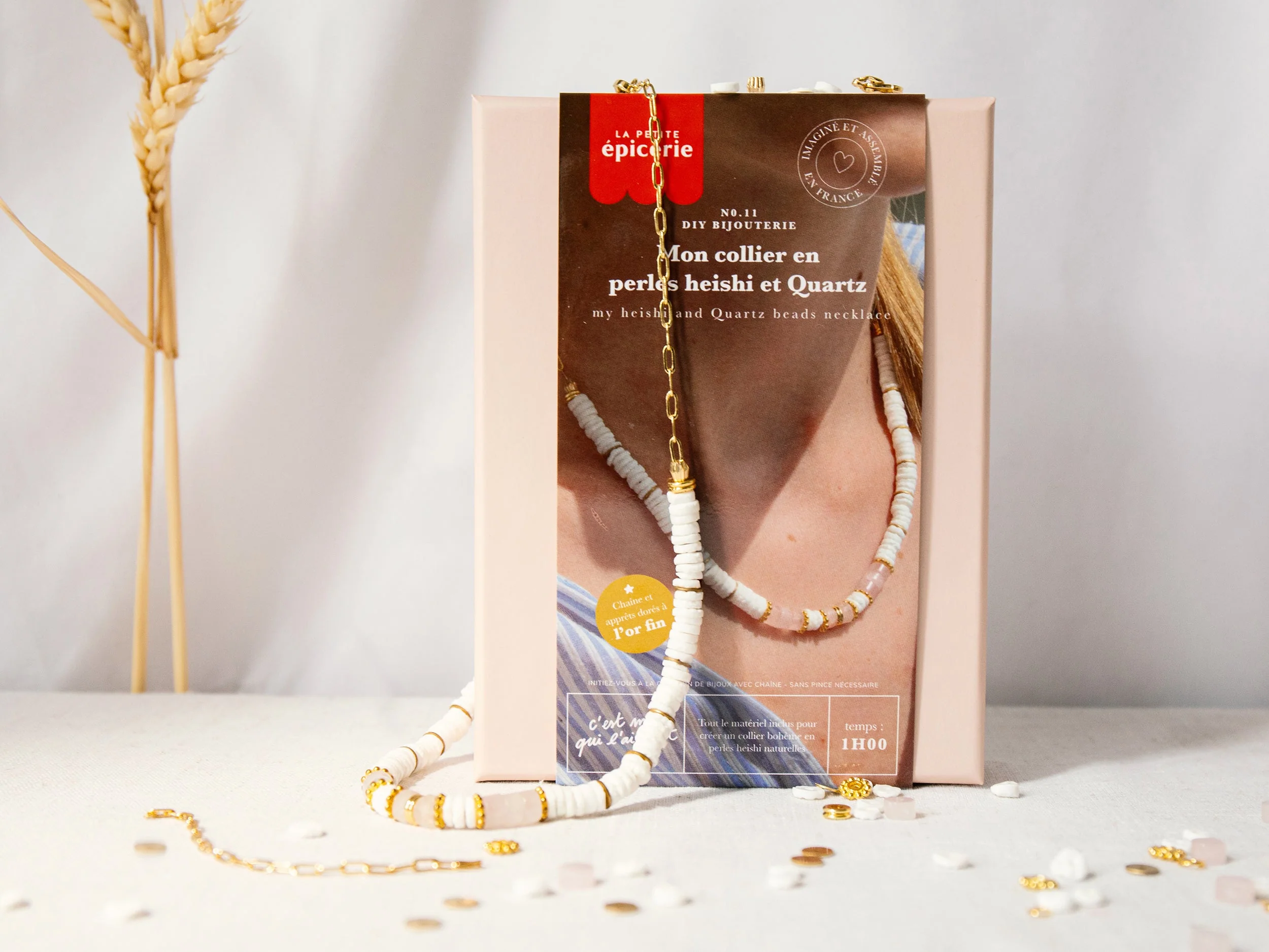 Kit Diy Bijouterie - Mon Collier En Perles Heishi Et Quartz - Image 2