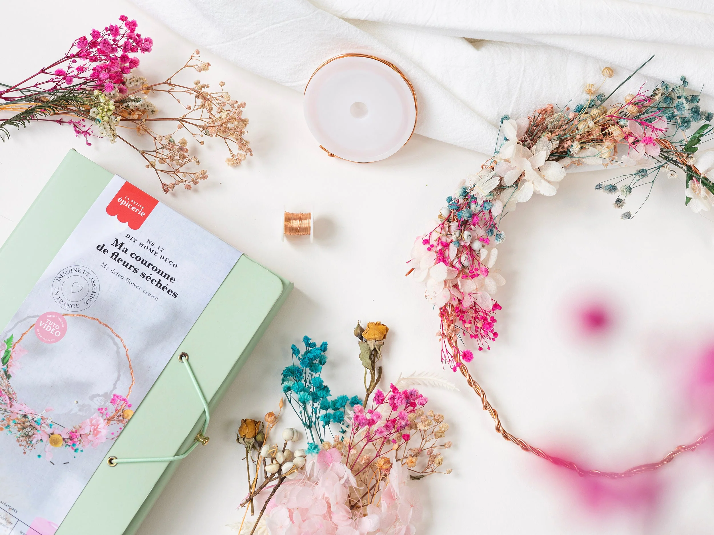 Kit Diy Home Déco - Ma Couronne De Fleurs Séchées - Image 2