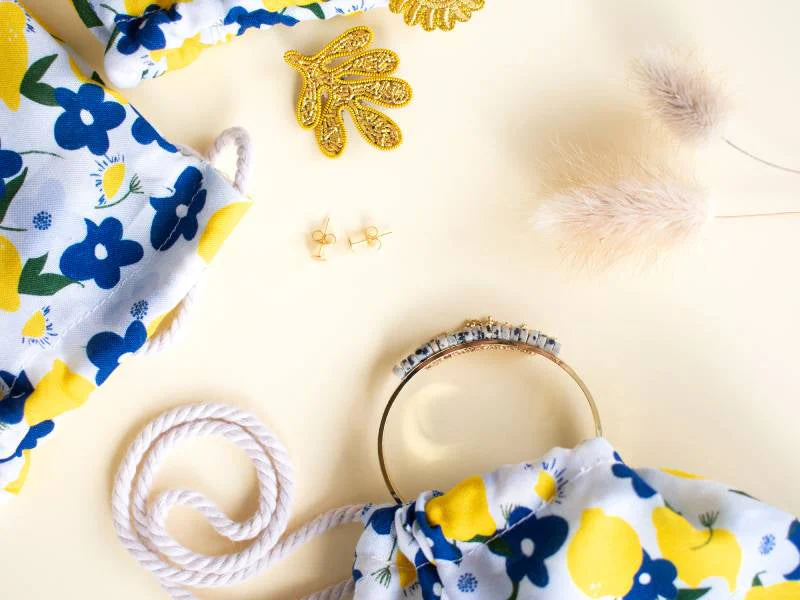 Kit Diy Mercerie - Mes 3 Pochons Vrac À Coudre Tissu Citron - Image 2