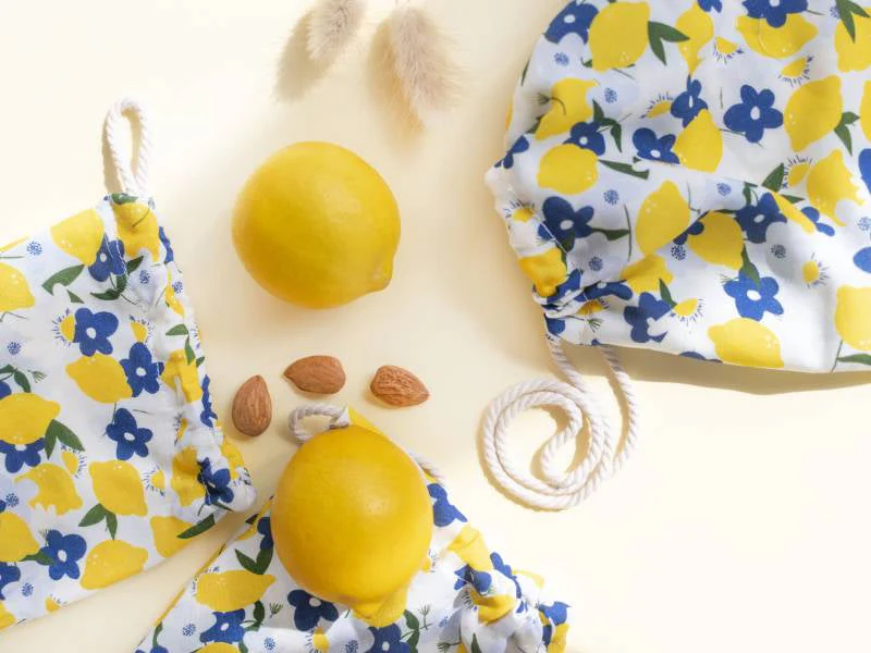 Kit Diy Mercerie - Mes 3 Pochons Vrac À Coudre Tissu Citron - Image 3