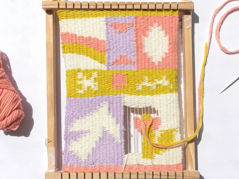 Kit Diy Mercerie - Mon Tissage Mural - Pop - Image 6