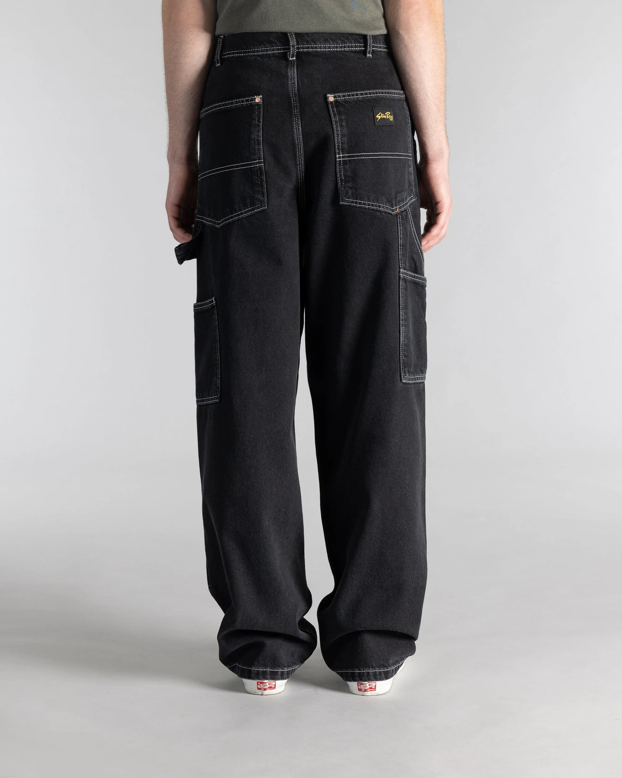 Double Knee Pant - Stonewashed Black Denim - Image 4