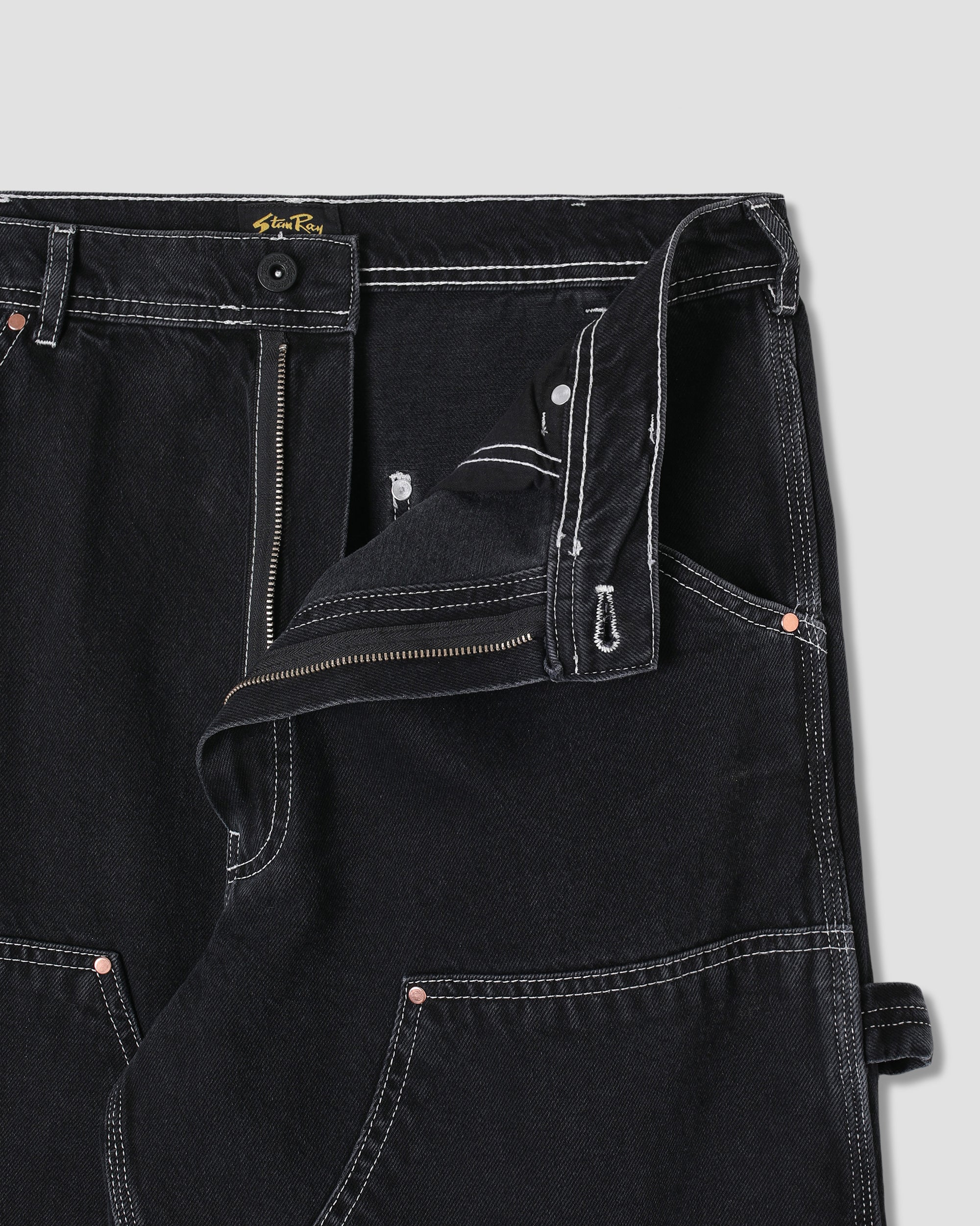 Double Knee Pant - Stonewashed Black Denim - Image 5