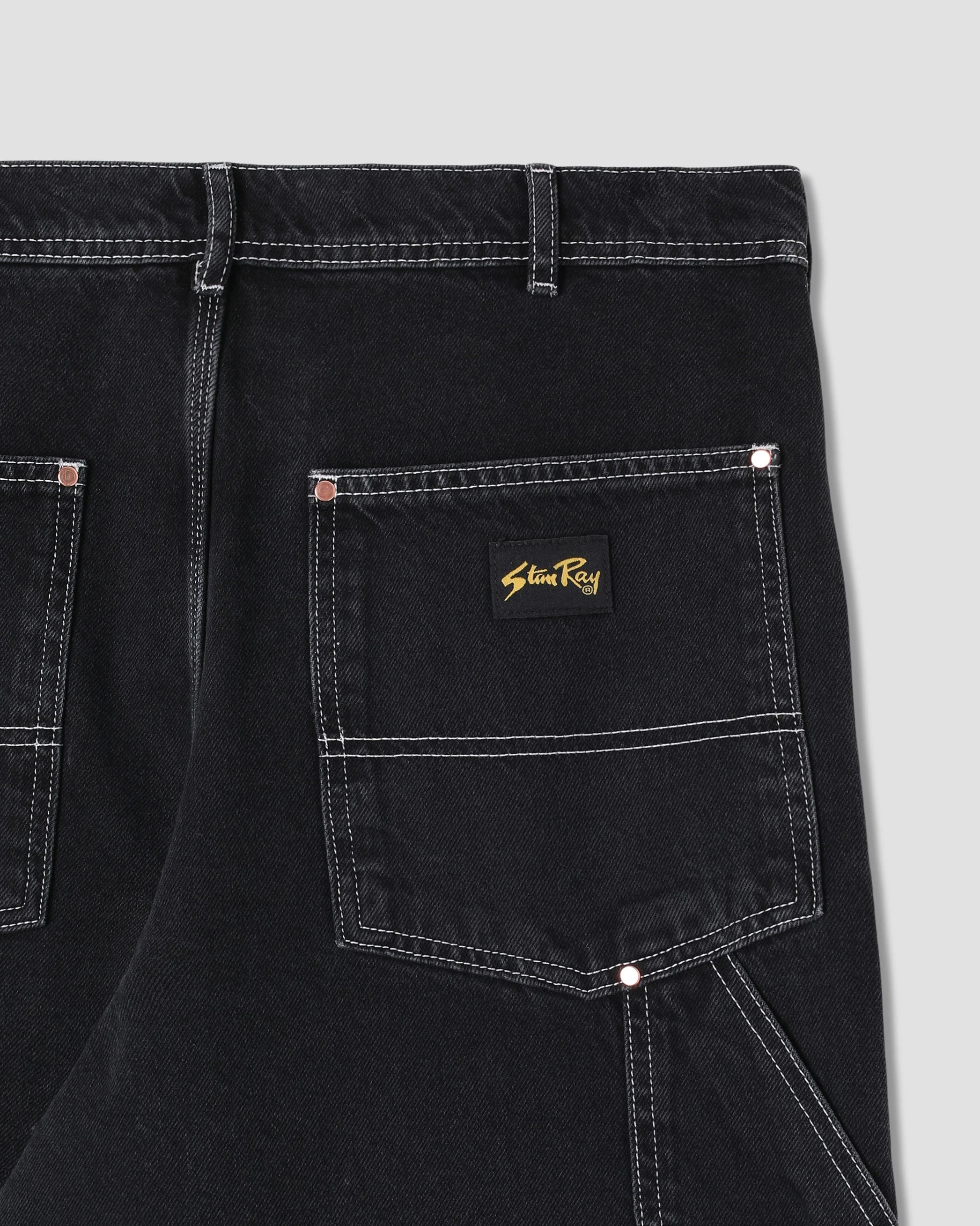 Double Knee Pant - Stonewashed Black Denim - Image 6