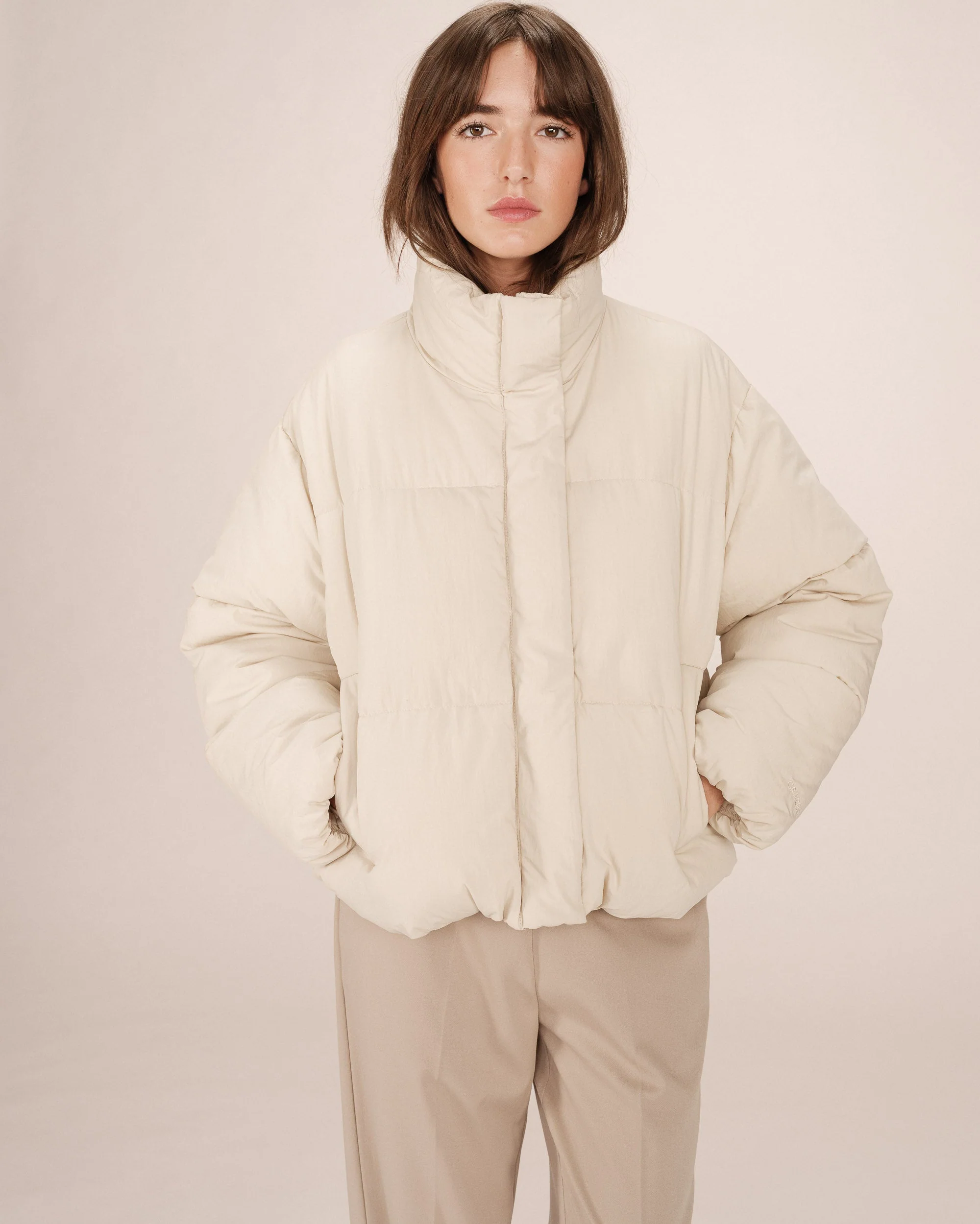 Doudoune Courte Beige Sonic - Image 2