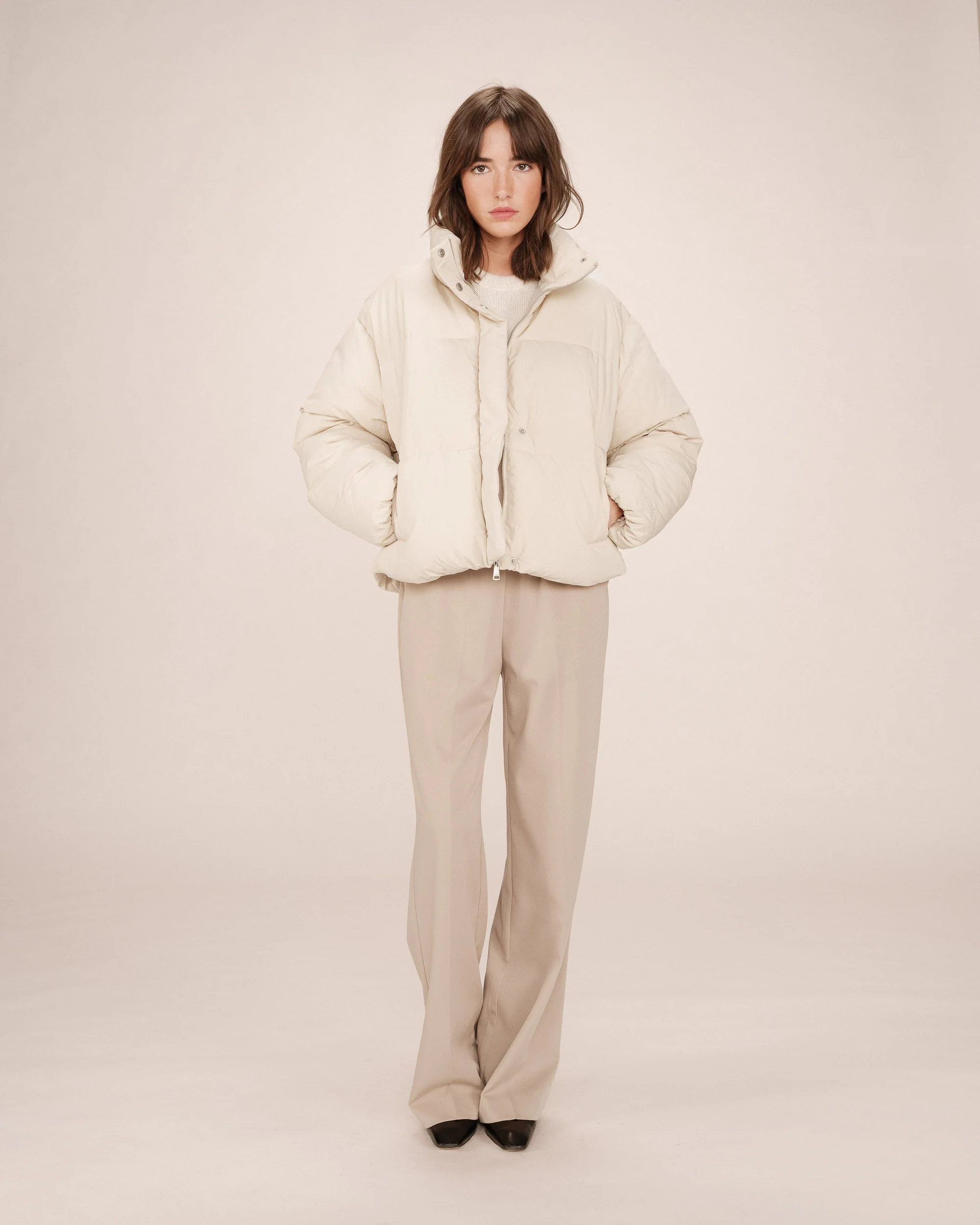 Doudoune Courte Beige Sonic - Image 4