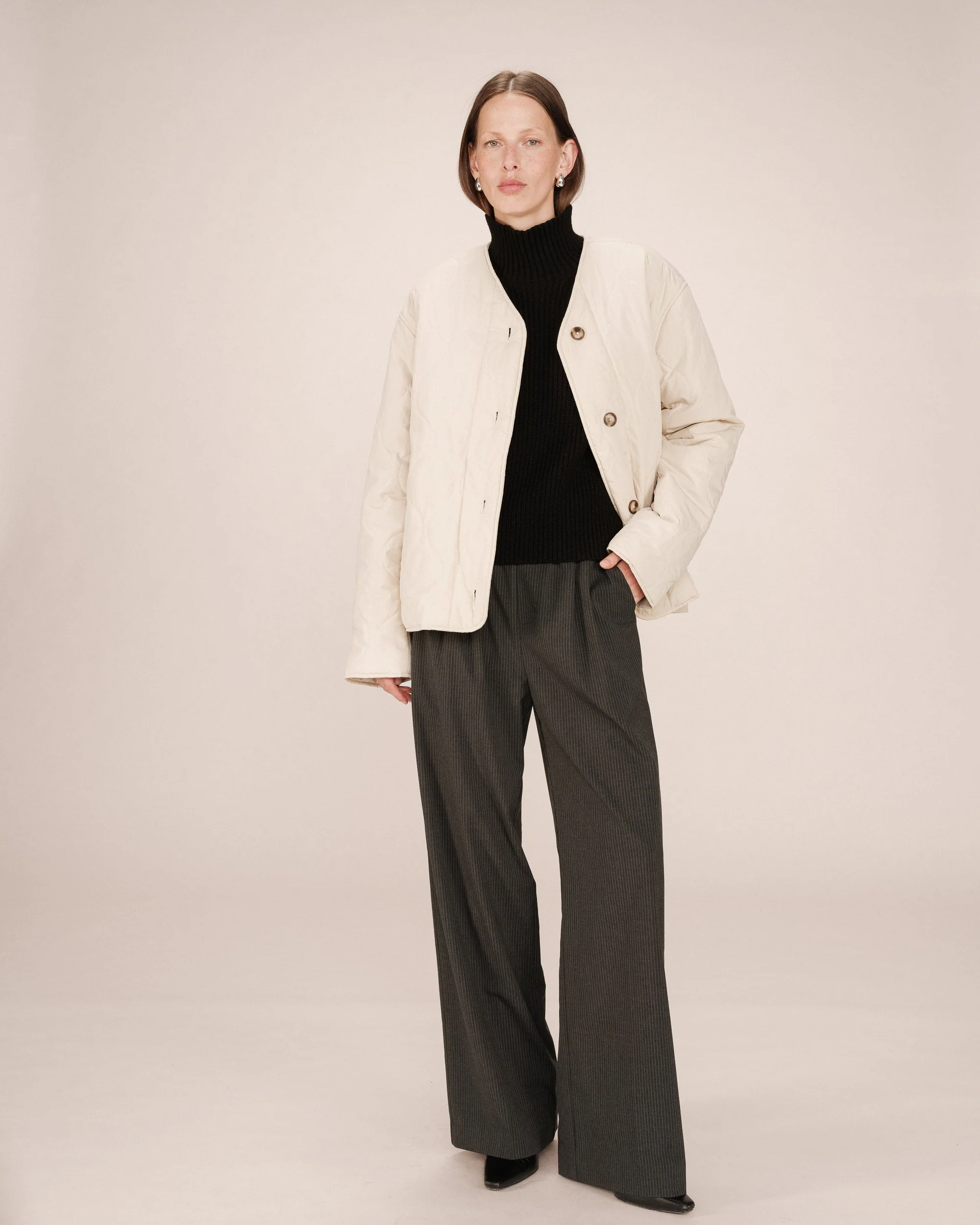 Doudoune Matelassée Beige Shania - Image 3