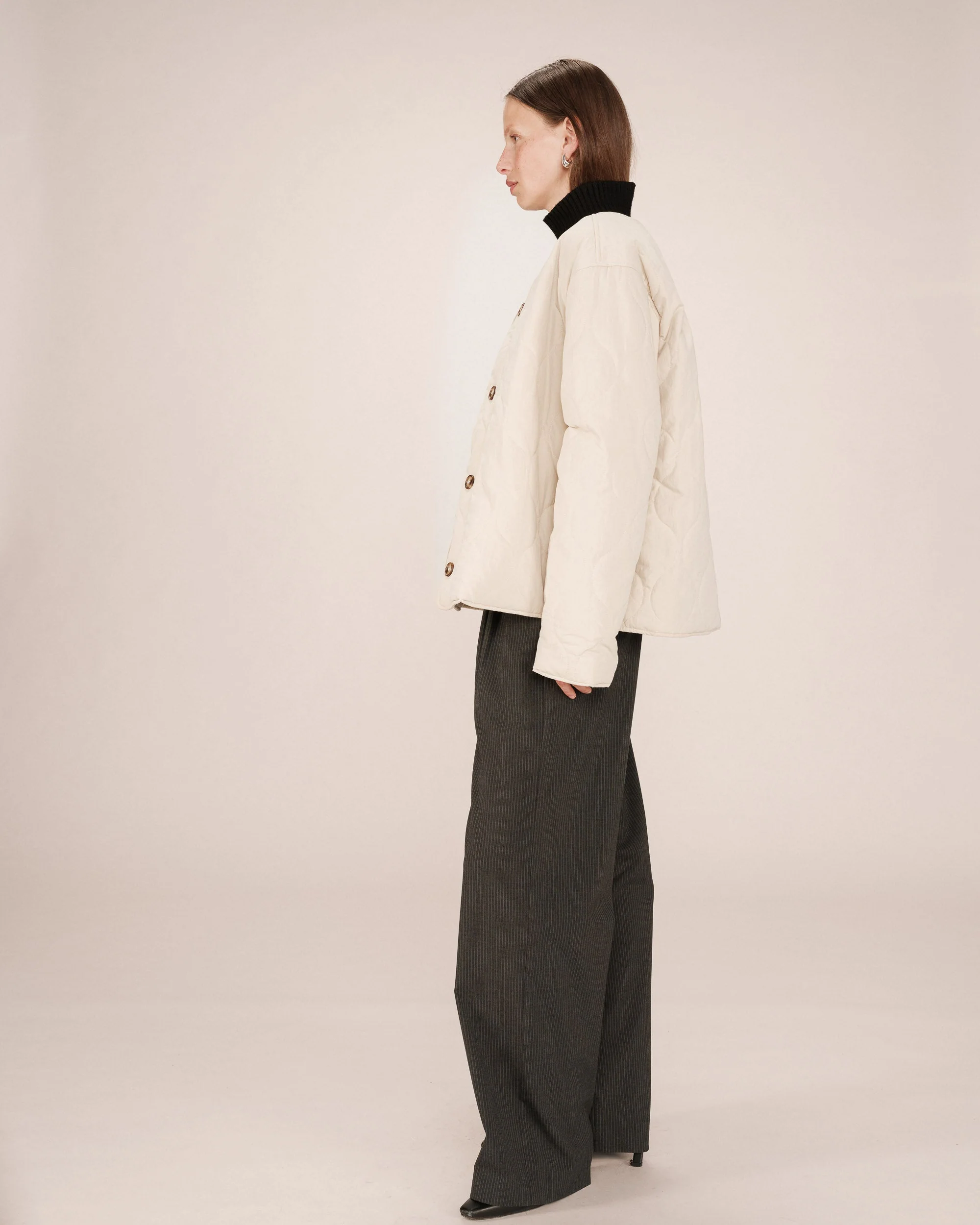 Doudoune Matelassée Beige Shania - Image 5