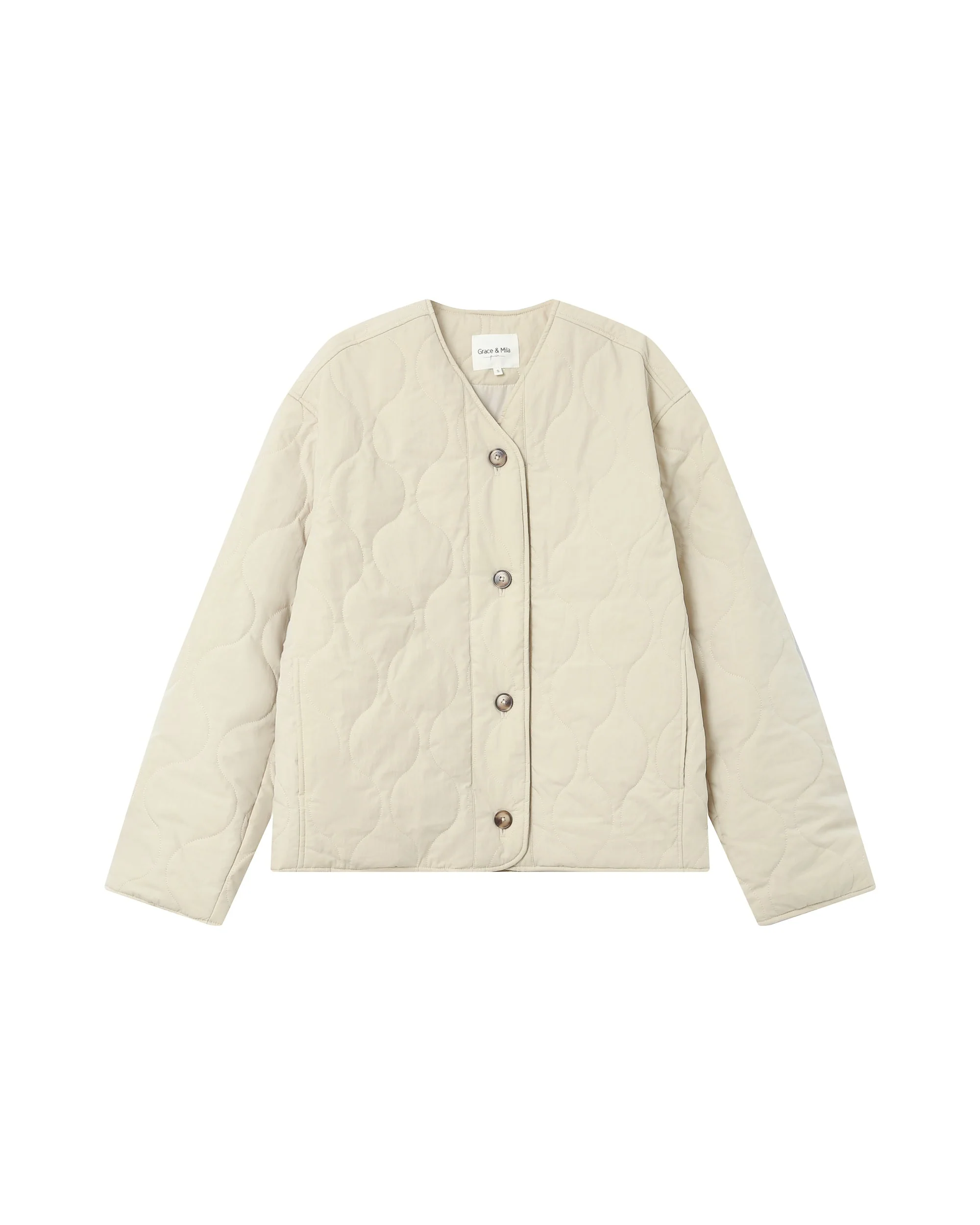 Doudoune Matelassée Beige Shania - Image 7