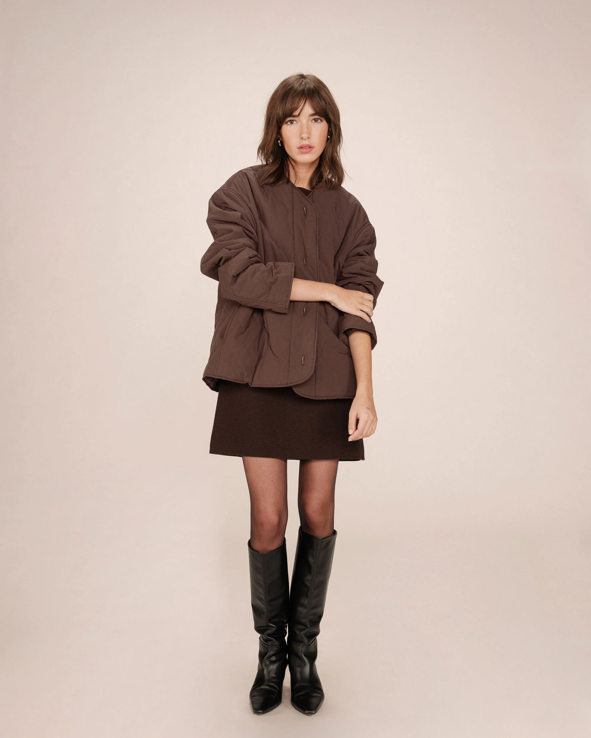 Doudoune Matelassée Chocolat Shania - Image 3