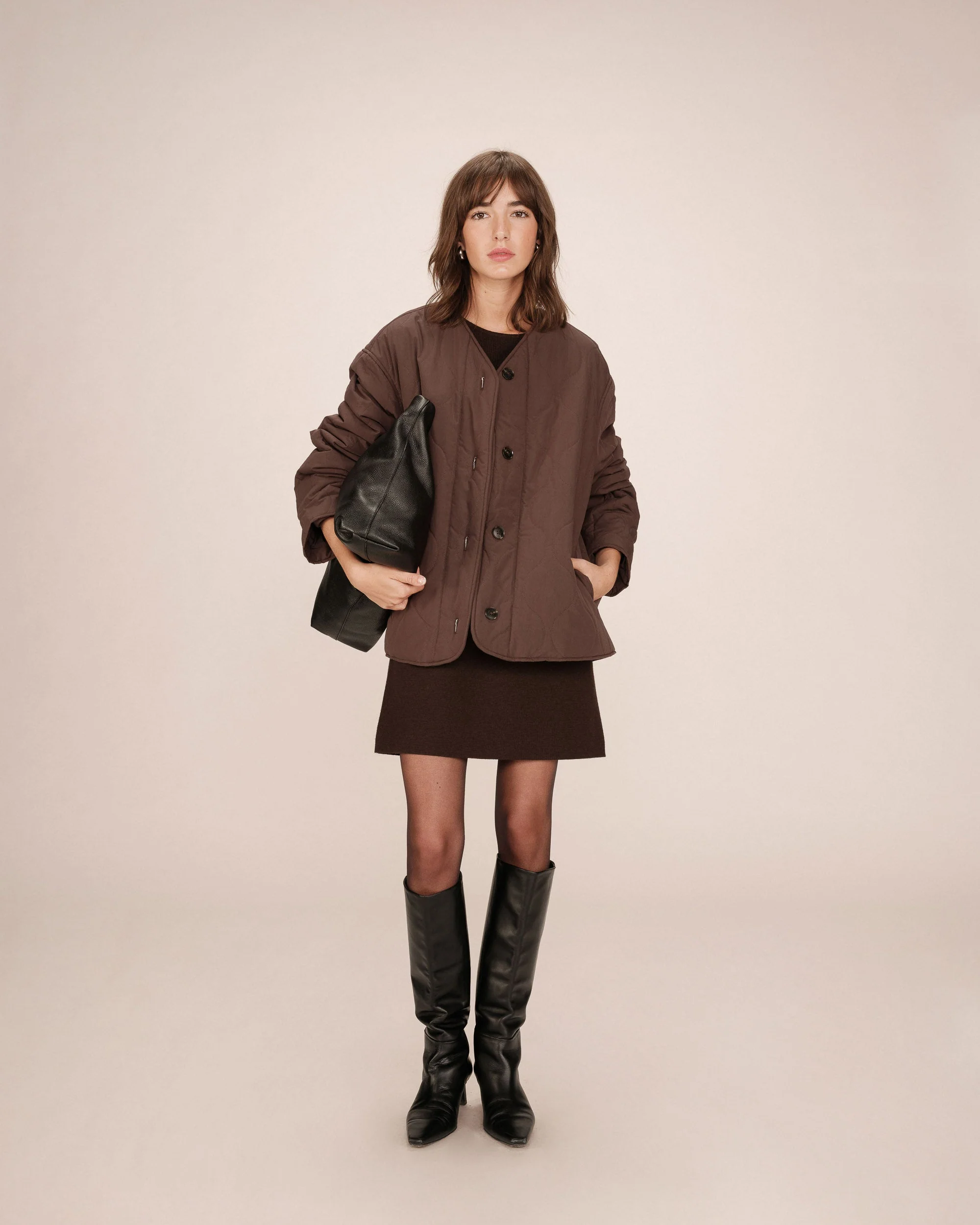 Doudoune Matelassée Chocolat Shania - Image 6