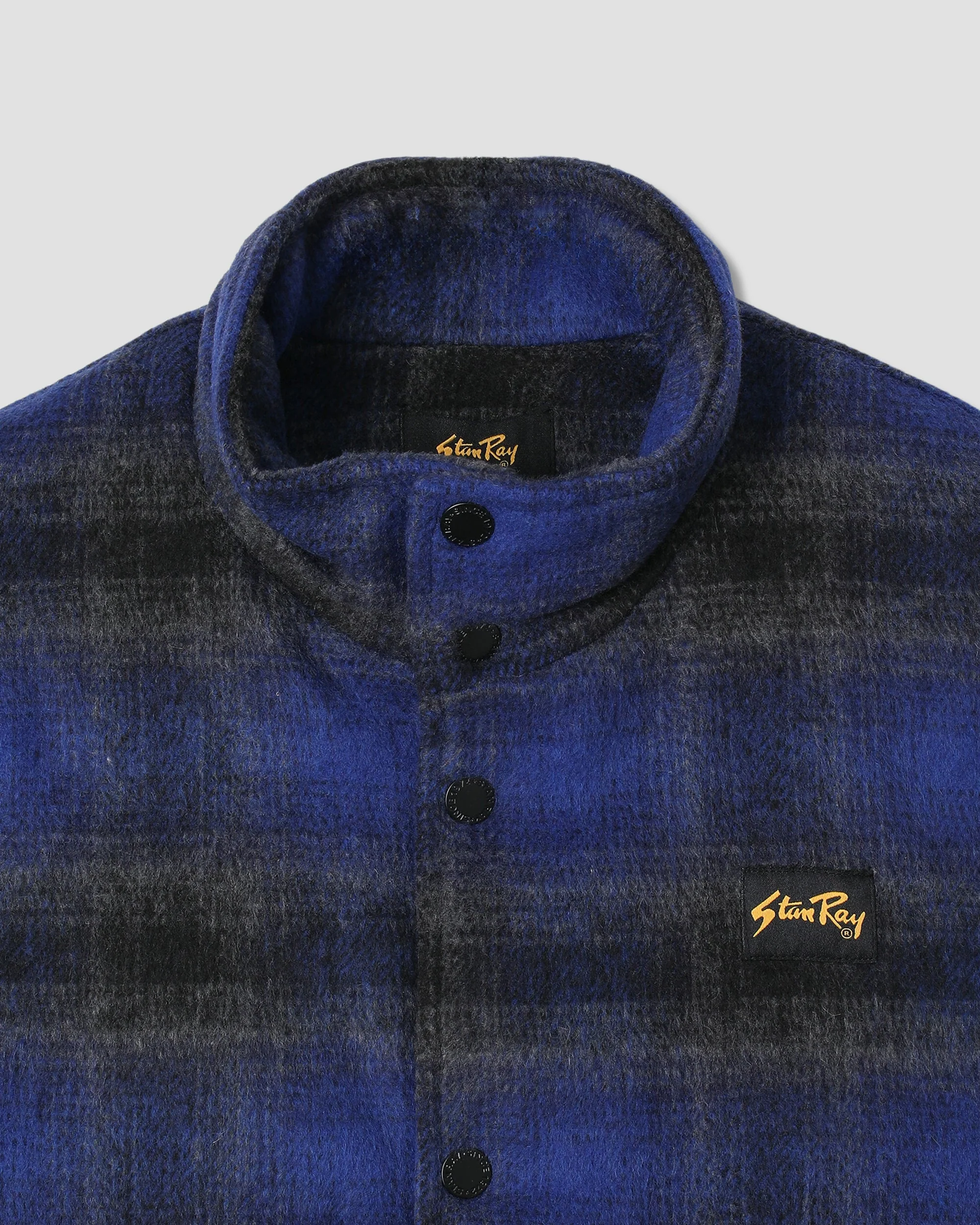 Down Plaid Vest - Navy - Image 4