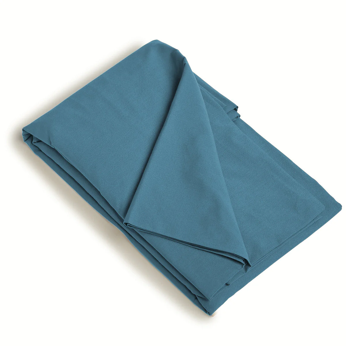 Drap Housse - Satin Lavé De Coton Bio - Bleu Orage - Gaia - Image 3