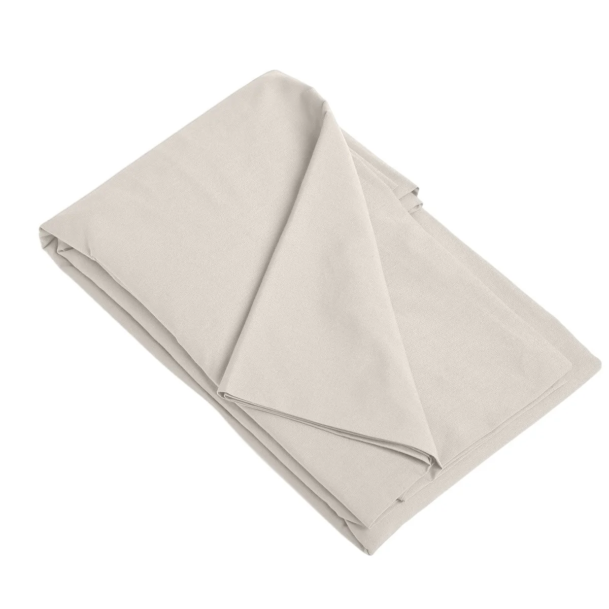 Drap Housse - Satin Lavé De Coton Bio - Grège - Gaia - Image 3
